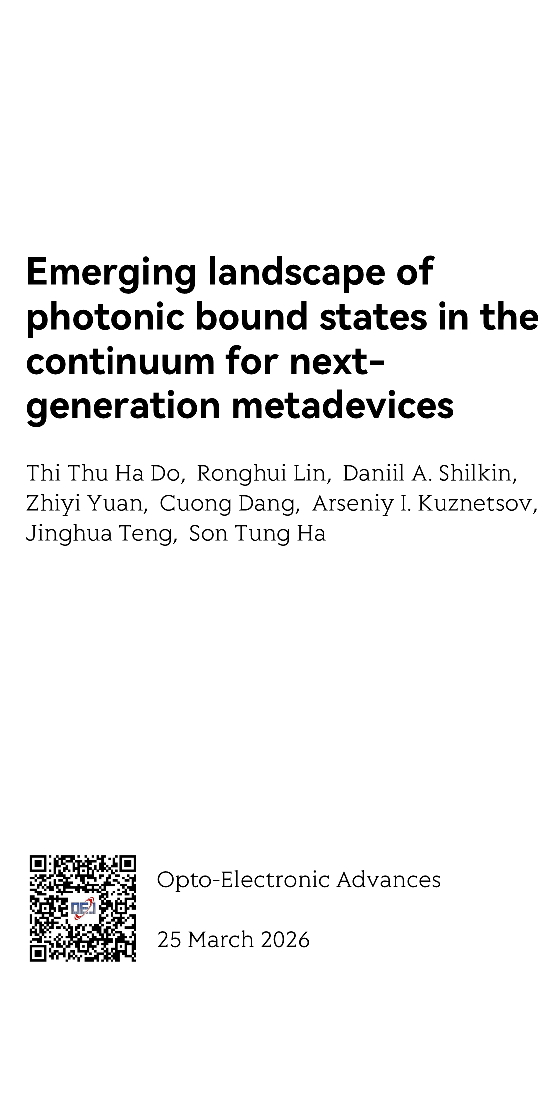 Emerging landscape of photonic bound states in the continuum for next-generation metadevices_1