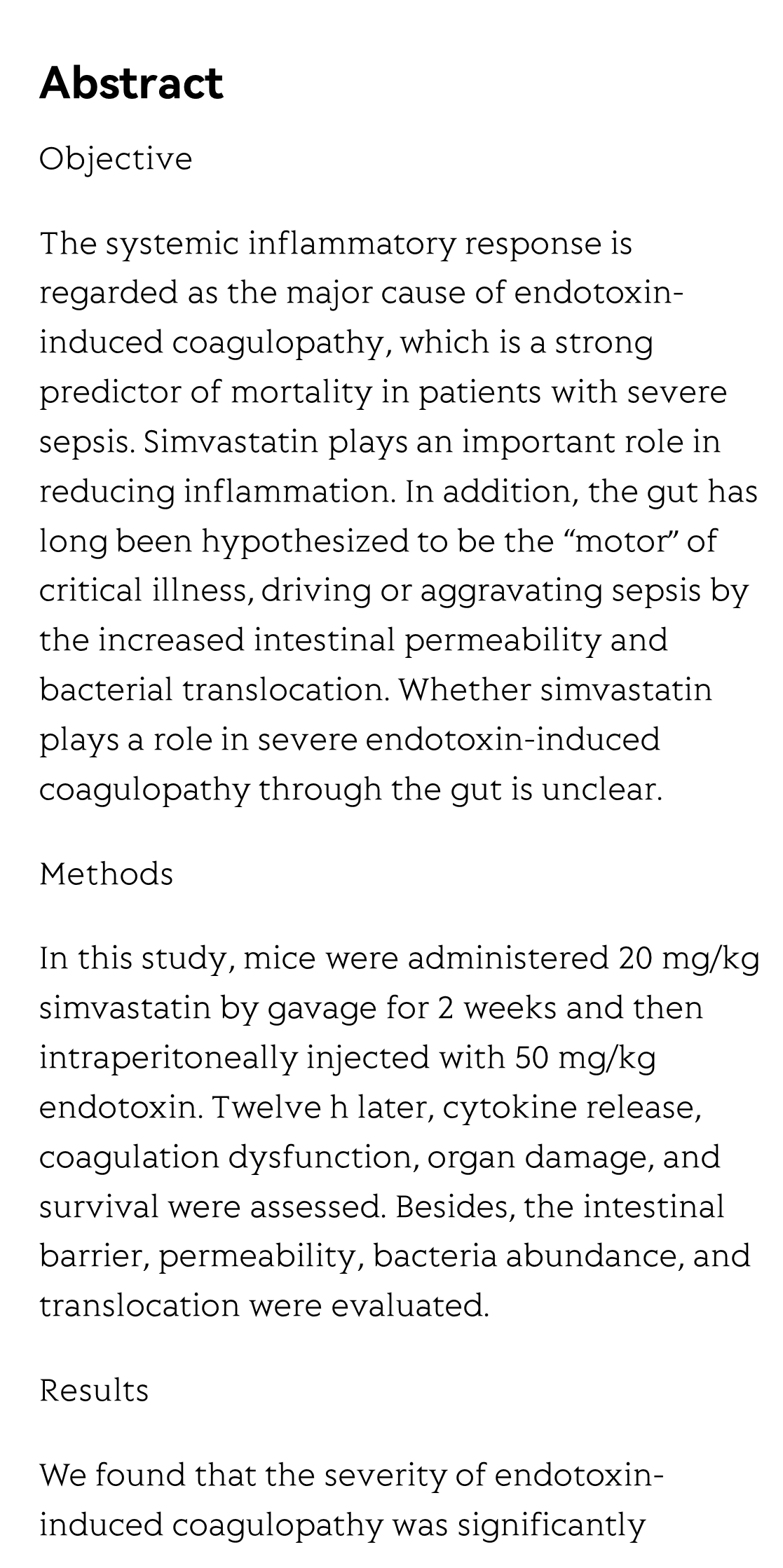 Simvastatin Improves Outcomes of Endotoxin-induced Coagulopathy by Regulating Intestinal Microenvironment_2