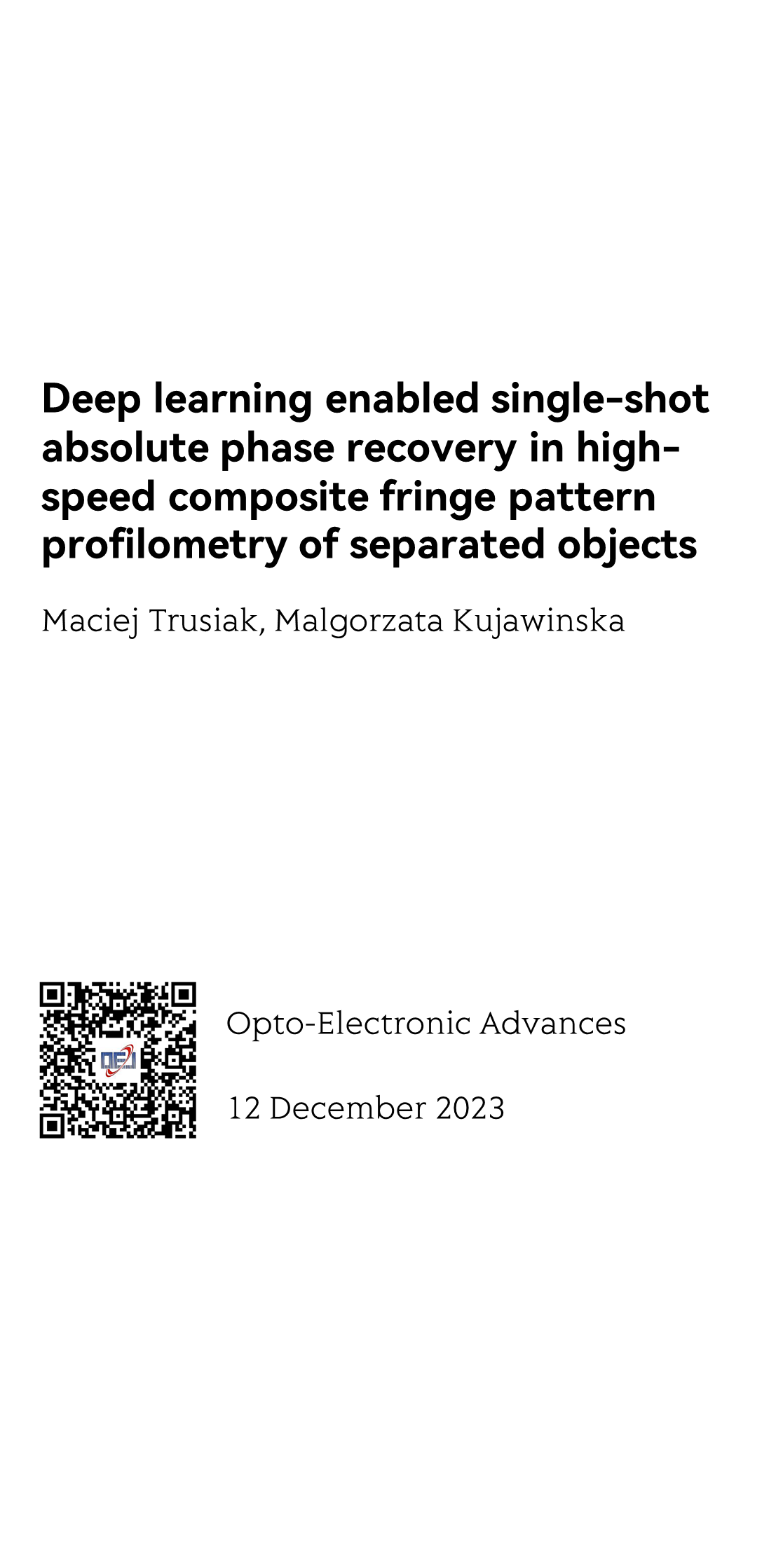 Deep learning enabled single-shot absolute phase recovery in high-speed composite fringe pattern profilometry of separated objects_1