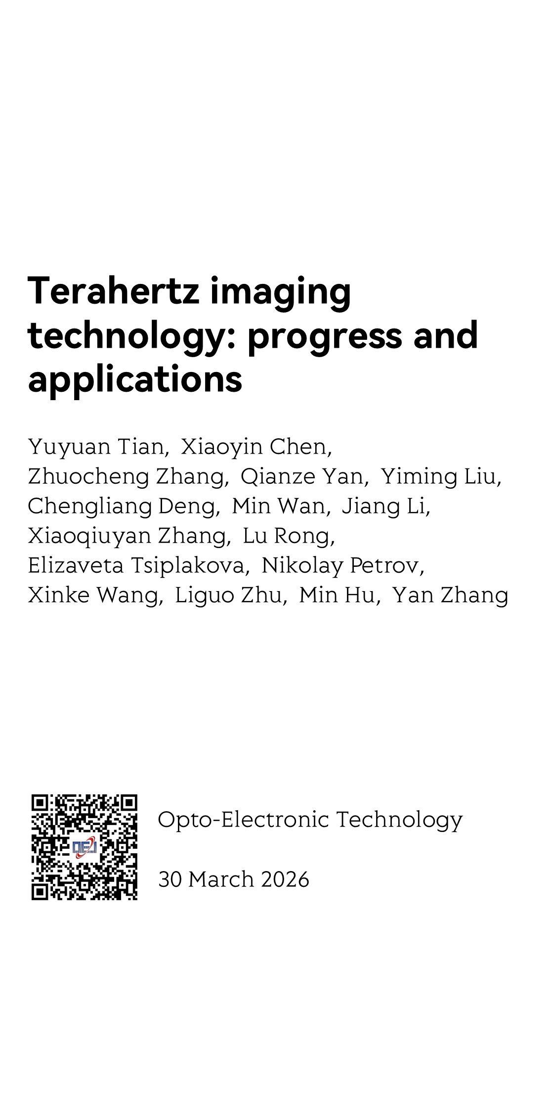Terahertz imaging technology: progress and applications_1