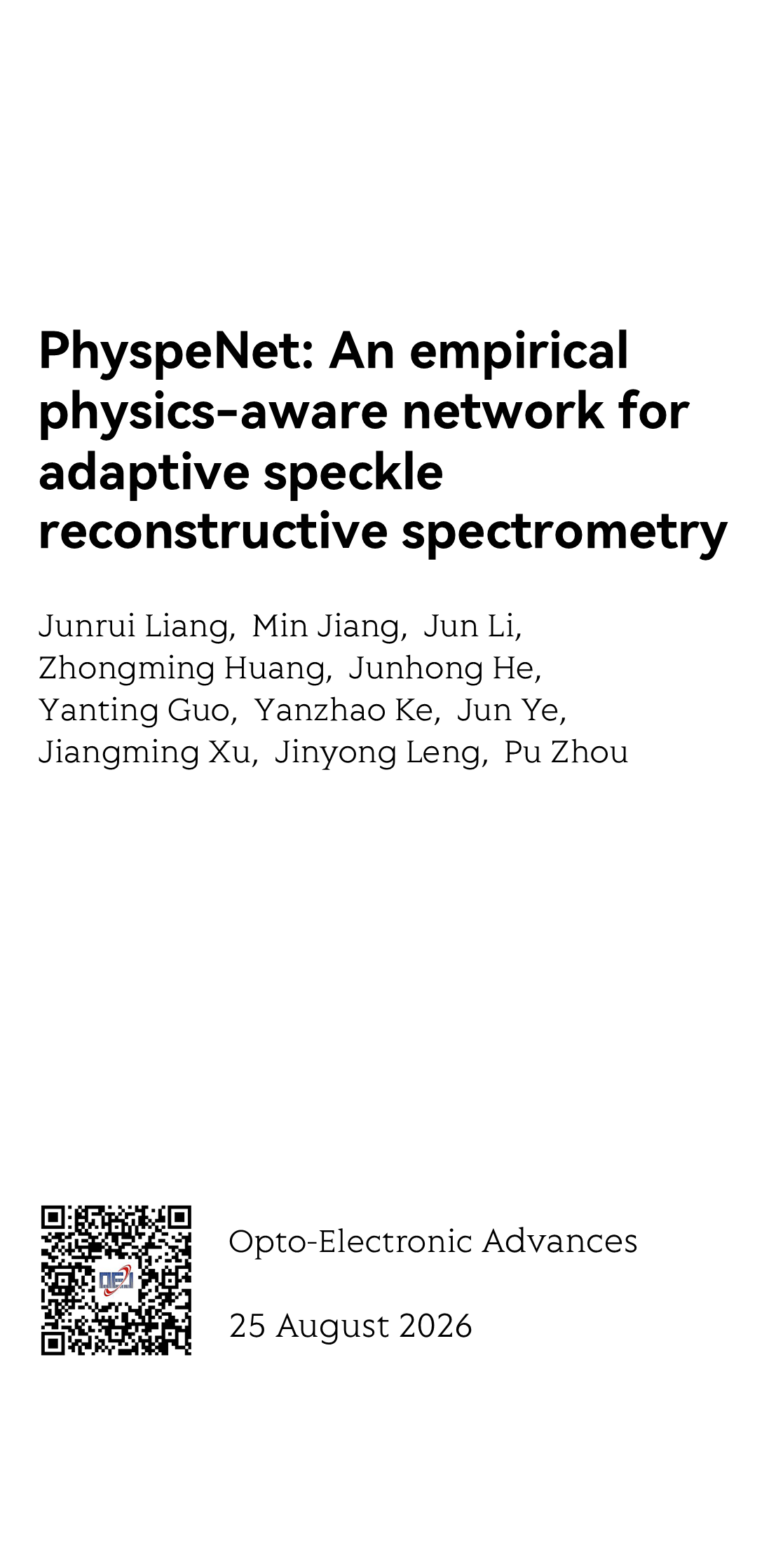 PhyspeNet: An empirical physics-aware network for adaptive speckle reconstructive spectrometry_1