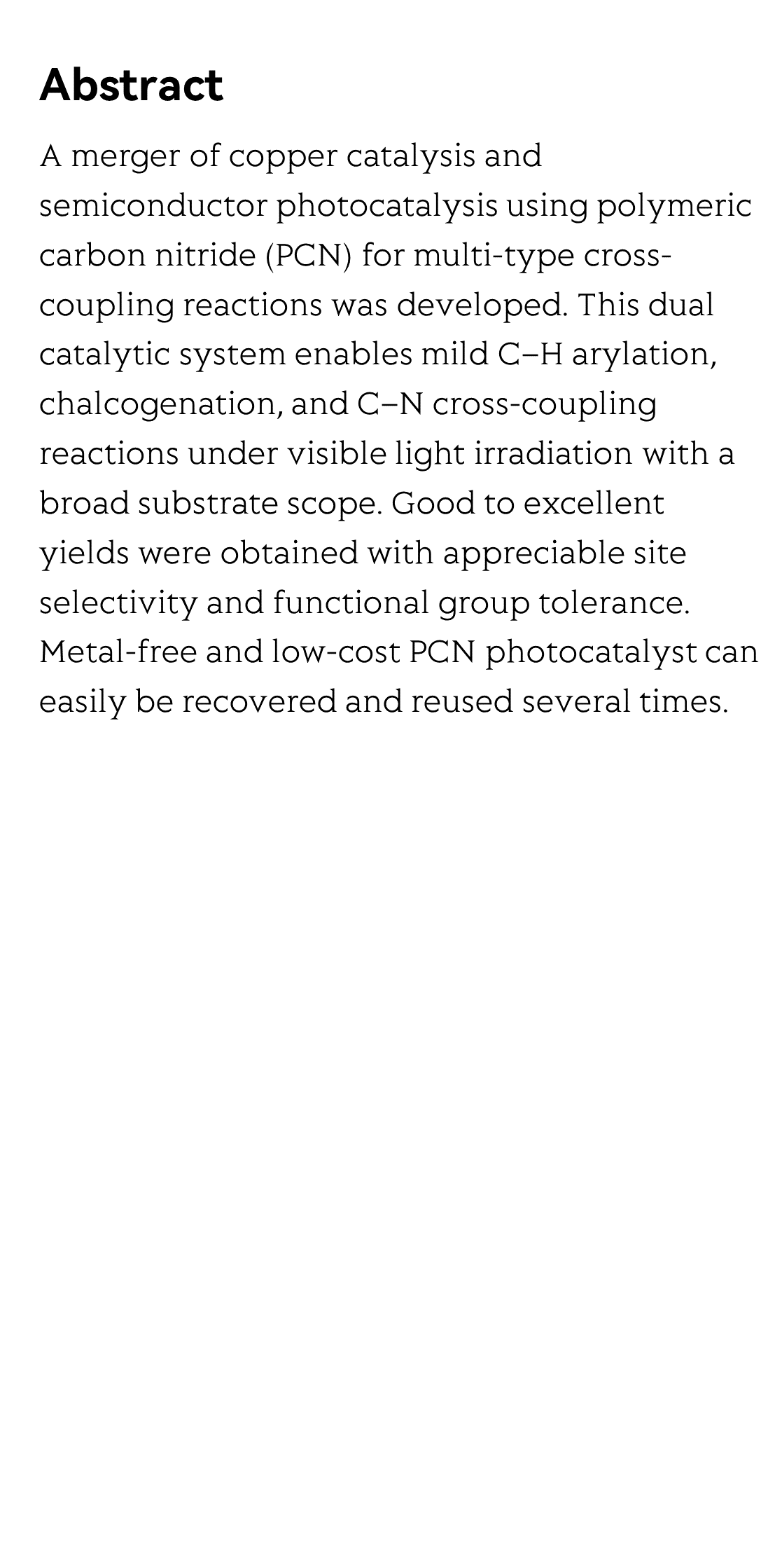 Semi-heterogeneous photo-Cu-dual-catalytic cross-coupling reactions using polymeric carbon nitrides_2