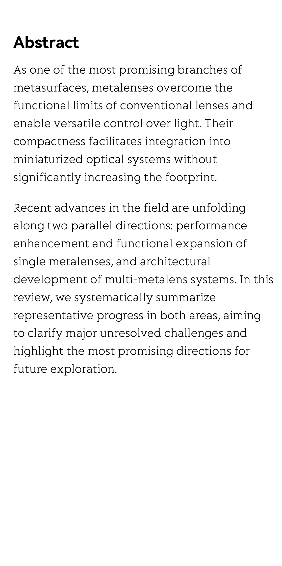 Progress in metalenses: from single to array_2