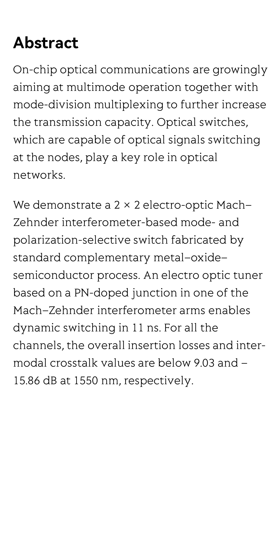 Silicon-integrated high-speed mode and polarization switch-and-selector_2