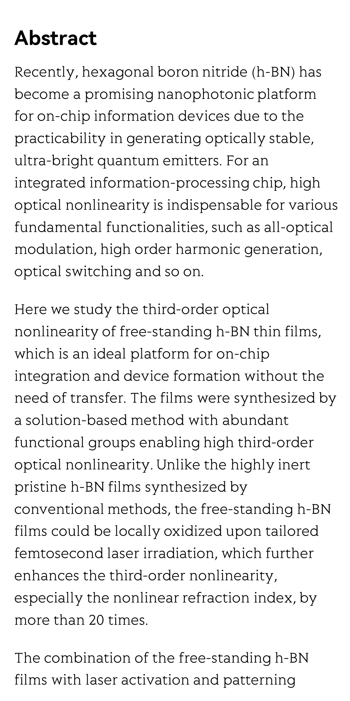 Giant and light modifiable third-order optical nonlinearity in a free-standing h-BN film_2