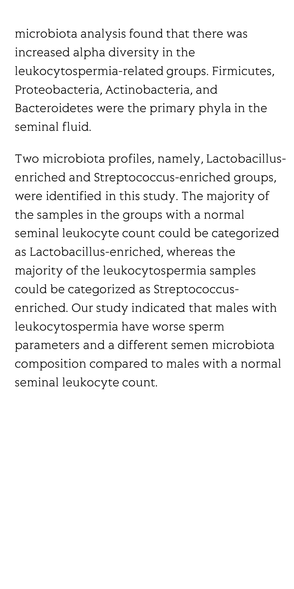 Semen microbiota in normal and leukocytospermic males_3