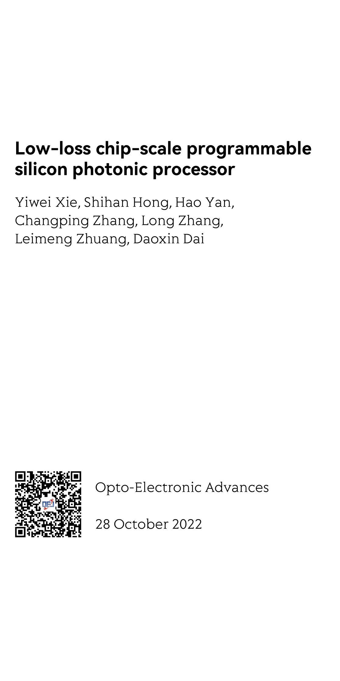 Low-loss chip-scale programmable silicon photonic processor_1