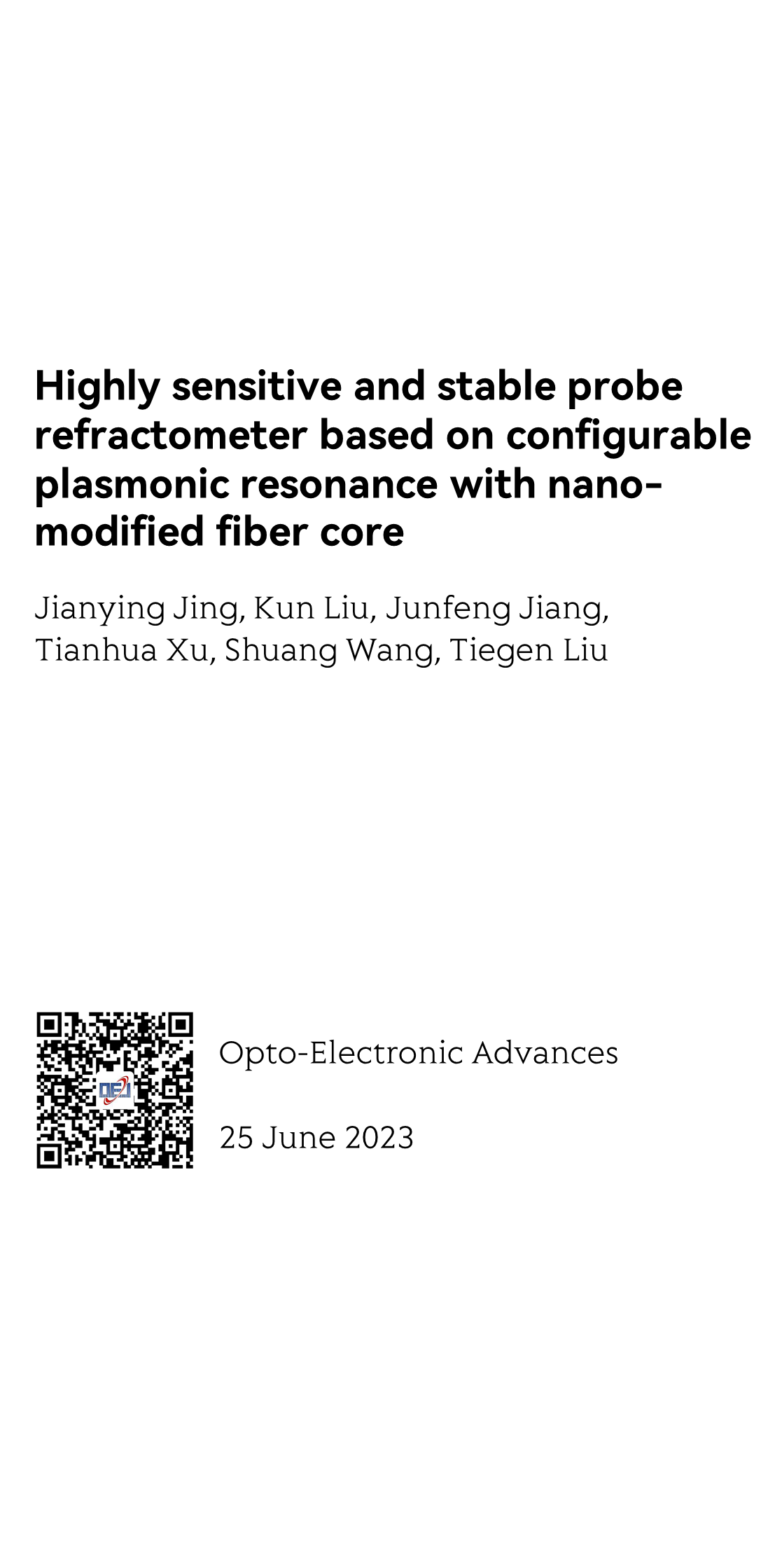 Highly sensitive and stable probe refractometer based on configurable plasmonic resonance with nano-modified fiber core_1