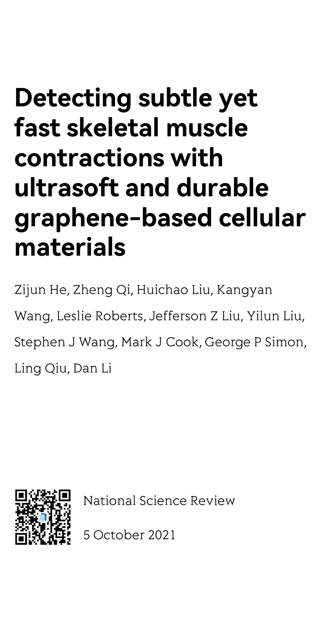Detecting subtle yet fast skeletal muscle contractions with ultrasoft and durable graphene-based cellular materials_1