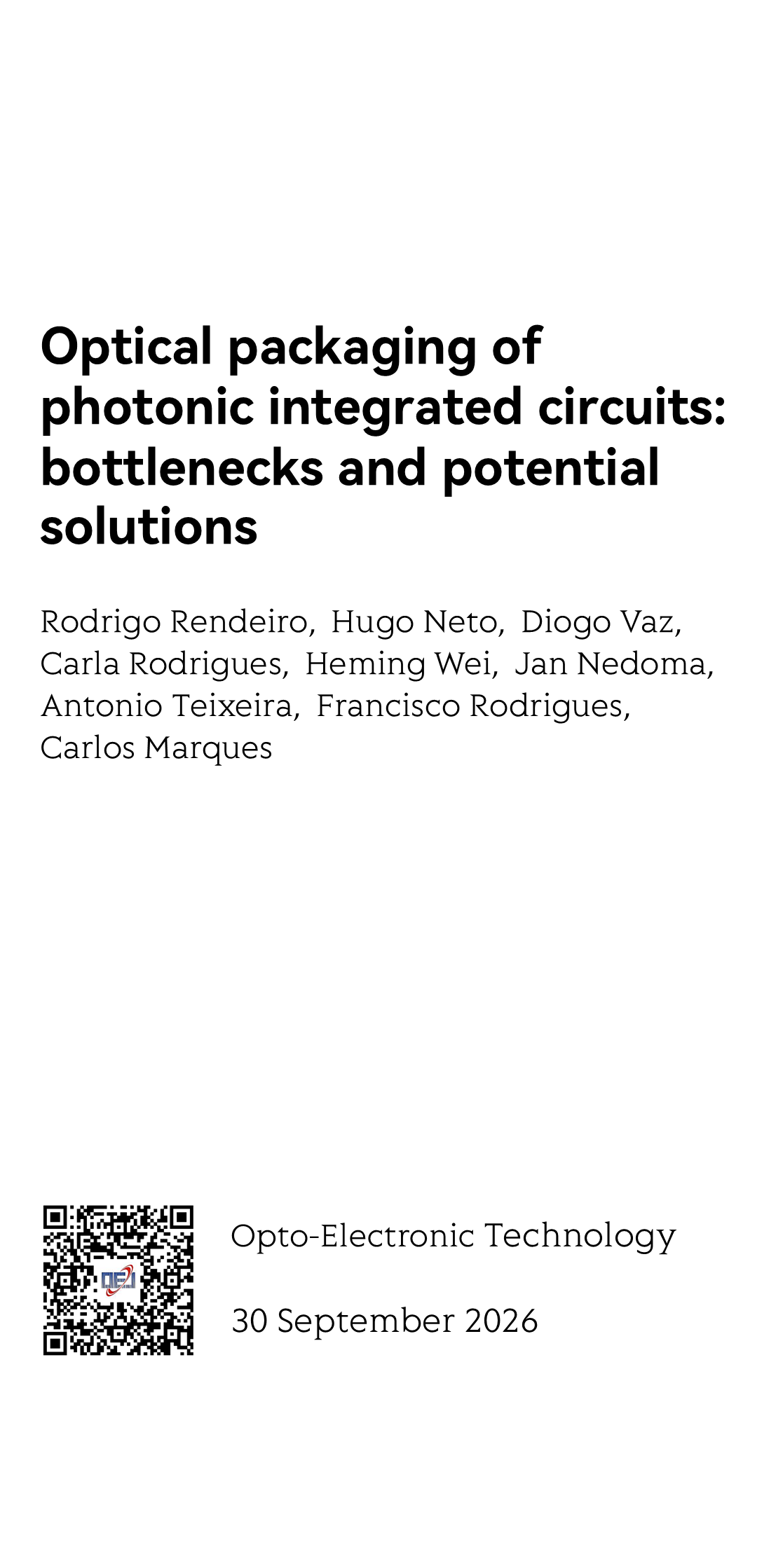 Optical packaging of photonic integrated circuits: bottlenecks and potential solutions_1