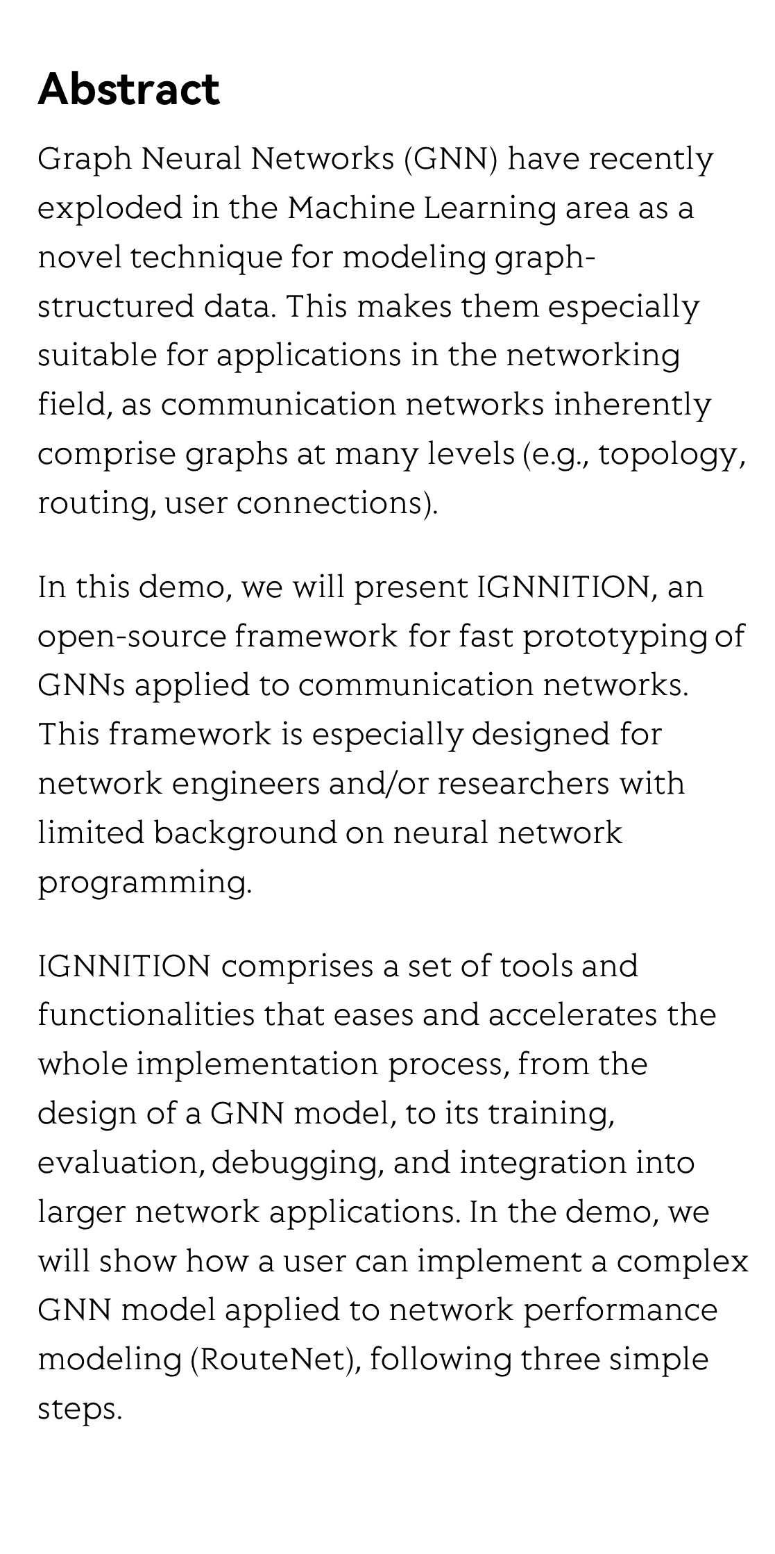 IGNNITION: fast prototyping of graph neural networks for communication networks_2