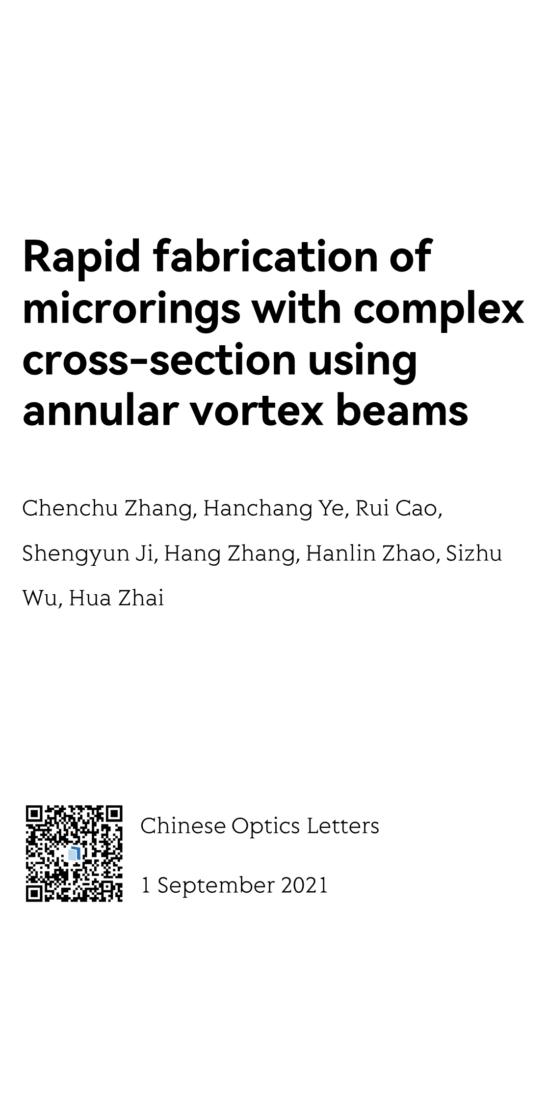 Rapid fabrication of microrings with complex cross-section using annular vortex beams_1