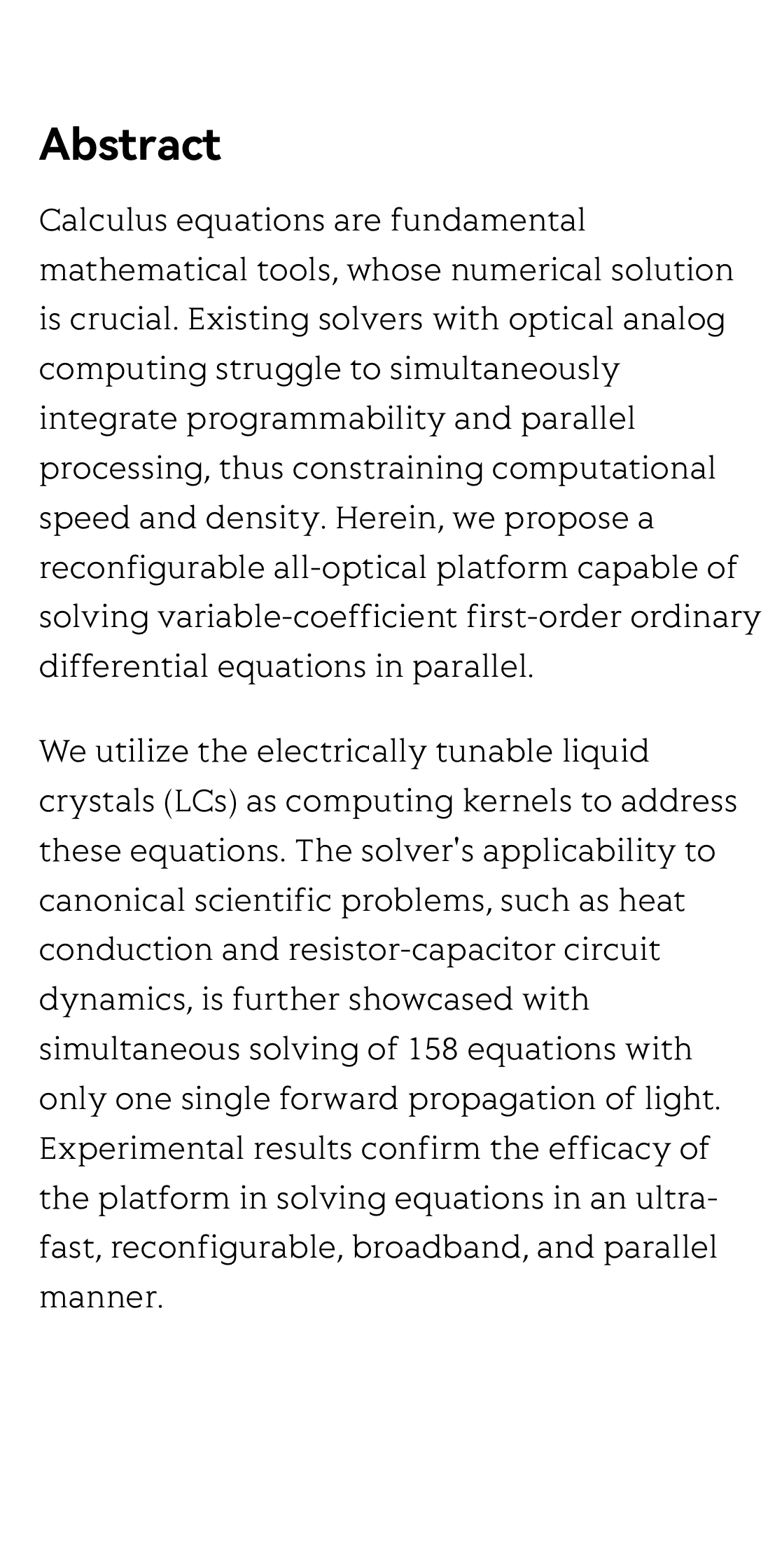 Massively parallel and programmable photonic differential equation solver_2