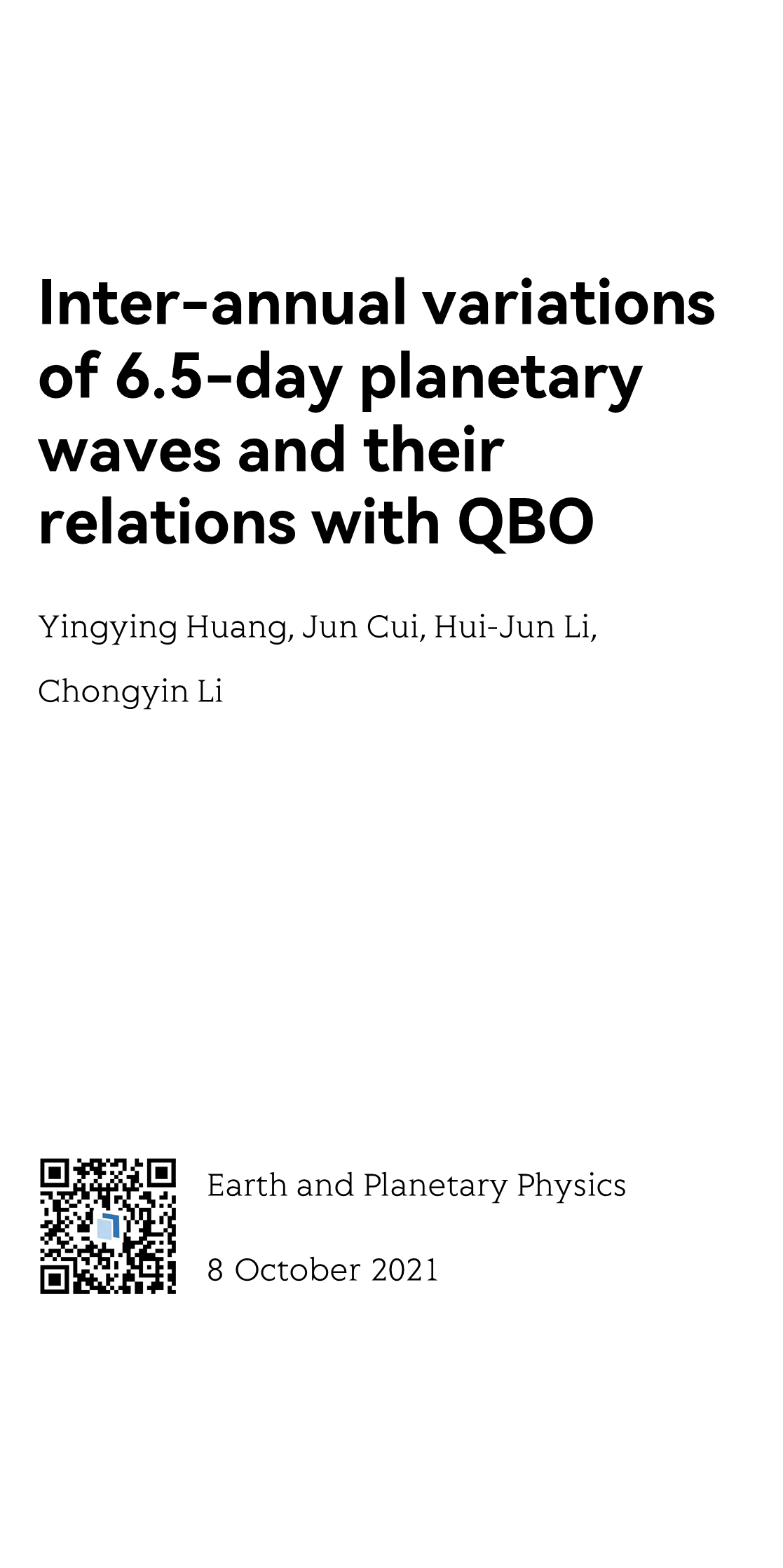 Inter-annual variations of 6.5-day planetary waves and their relations with QBO_1