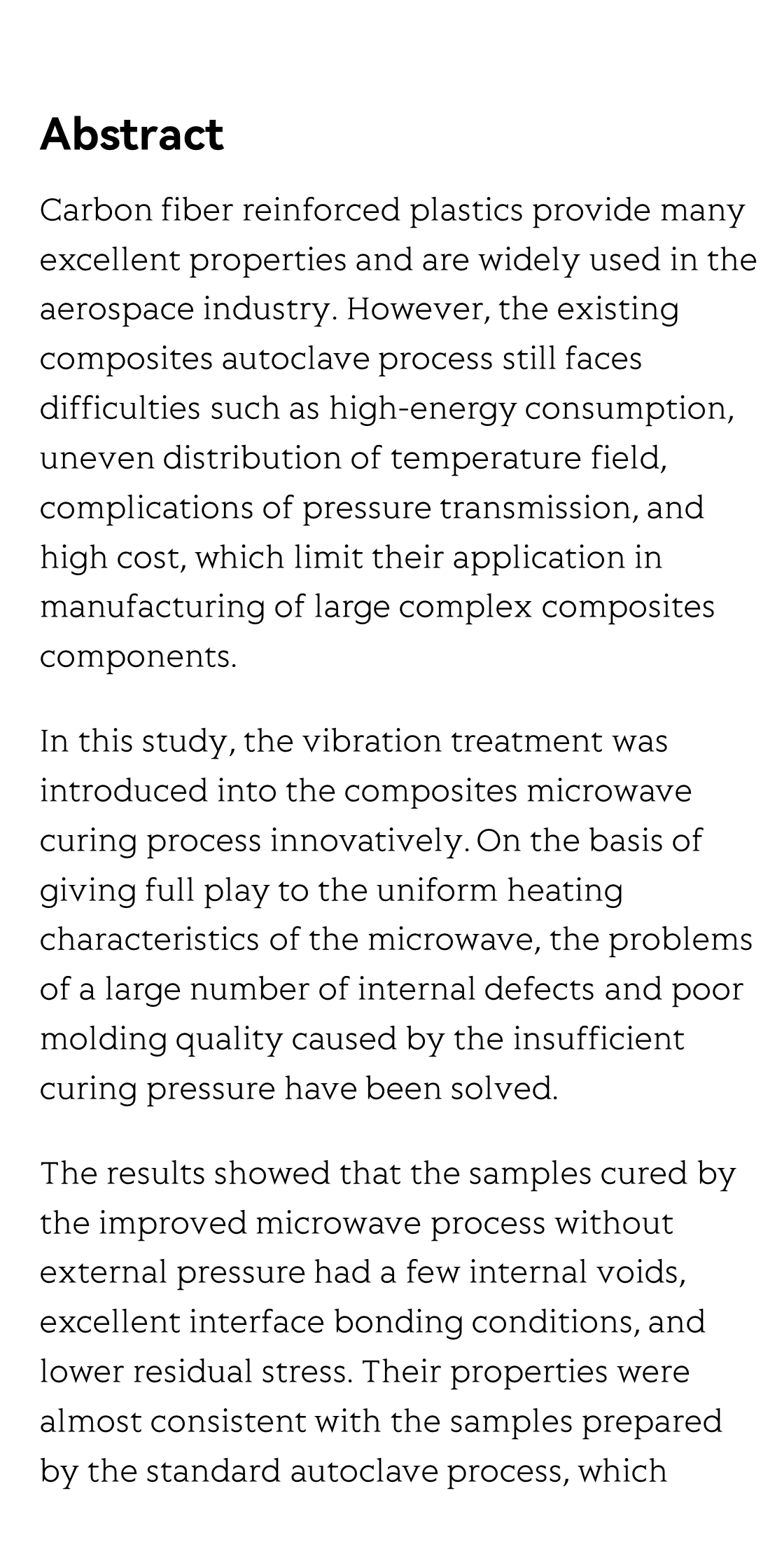 A unique method for curing composite materials by introducing vibration treatment into the hybrid heating process_2