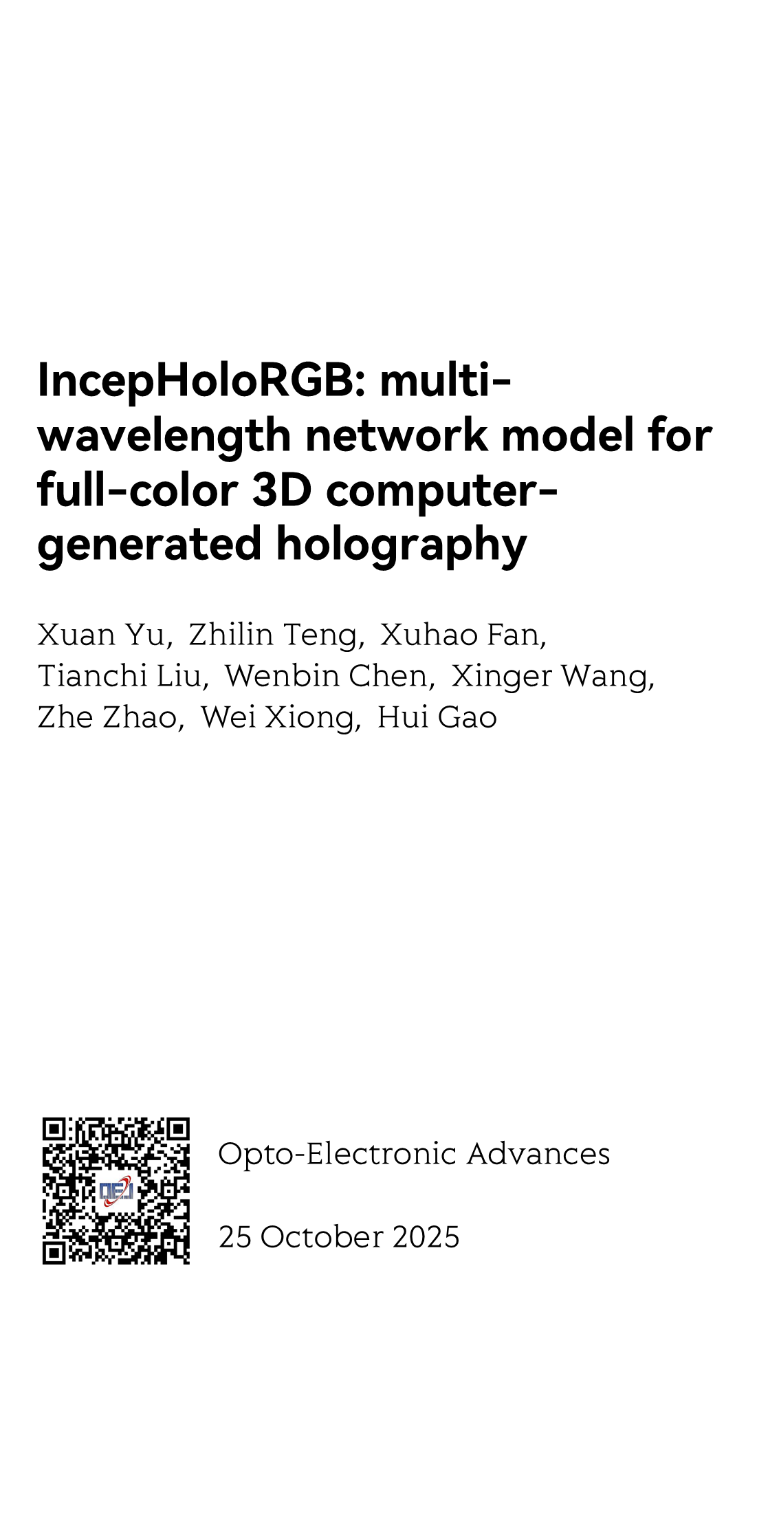 IncepHoloRGB: multi-wavelength network model for full-color 3D computer-generated holography_1