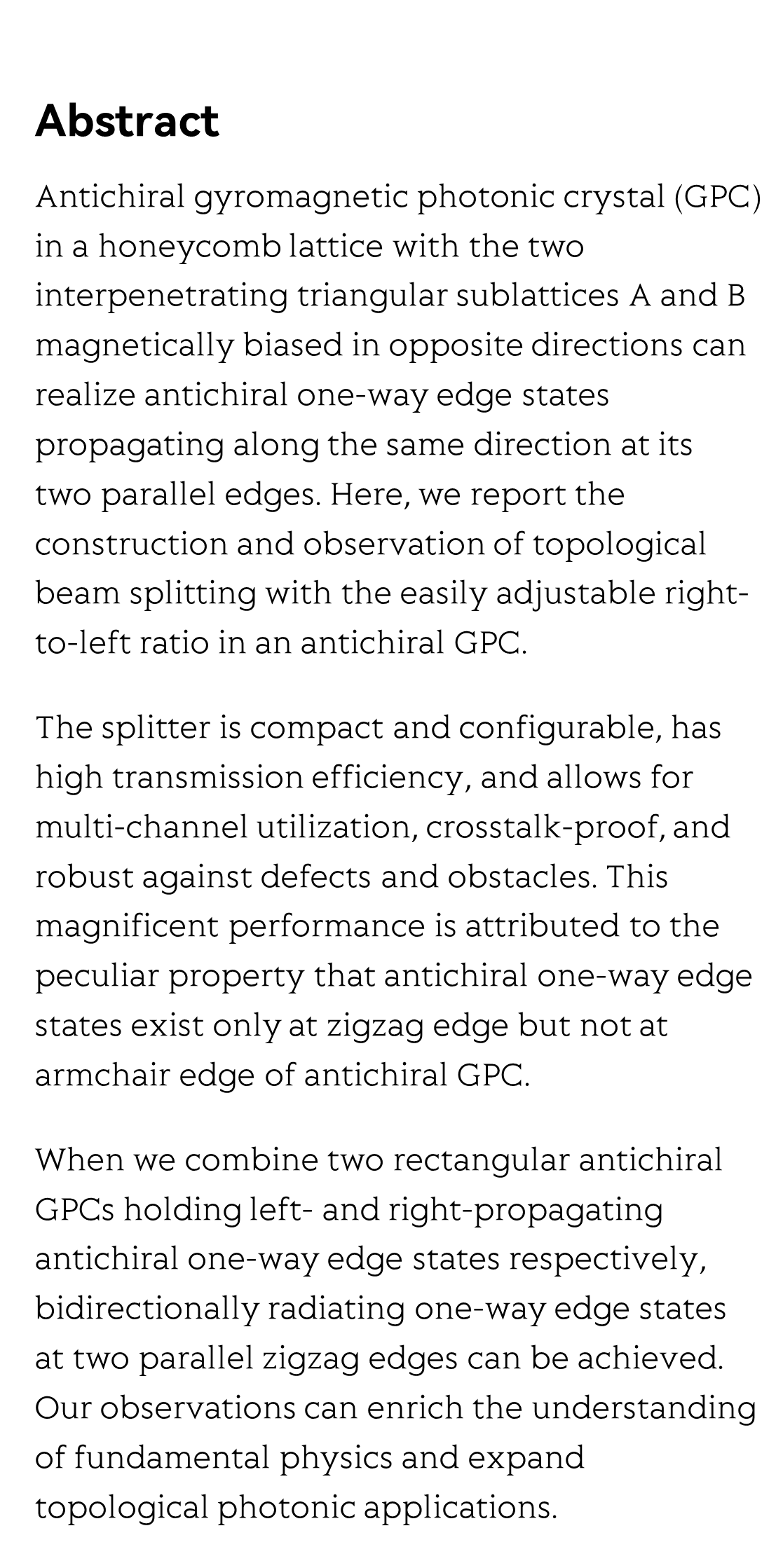 Configurable topological beam splitting via antichiral gyromagnetic photonic crystal_2