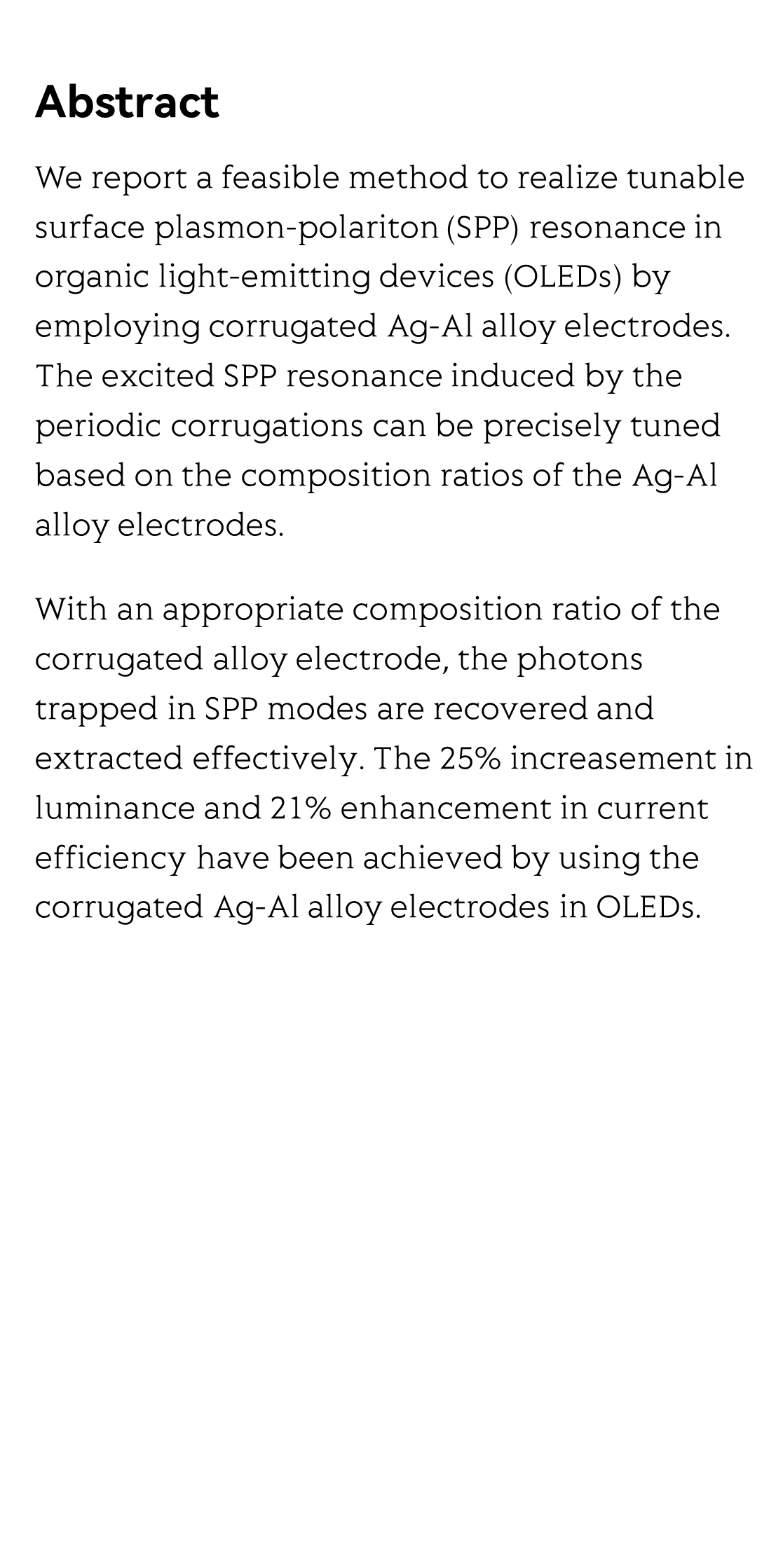 Tunable surface plasmon-polariton resonance in organic light-emitting devices based on corrugated alloy electrodes_2