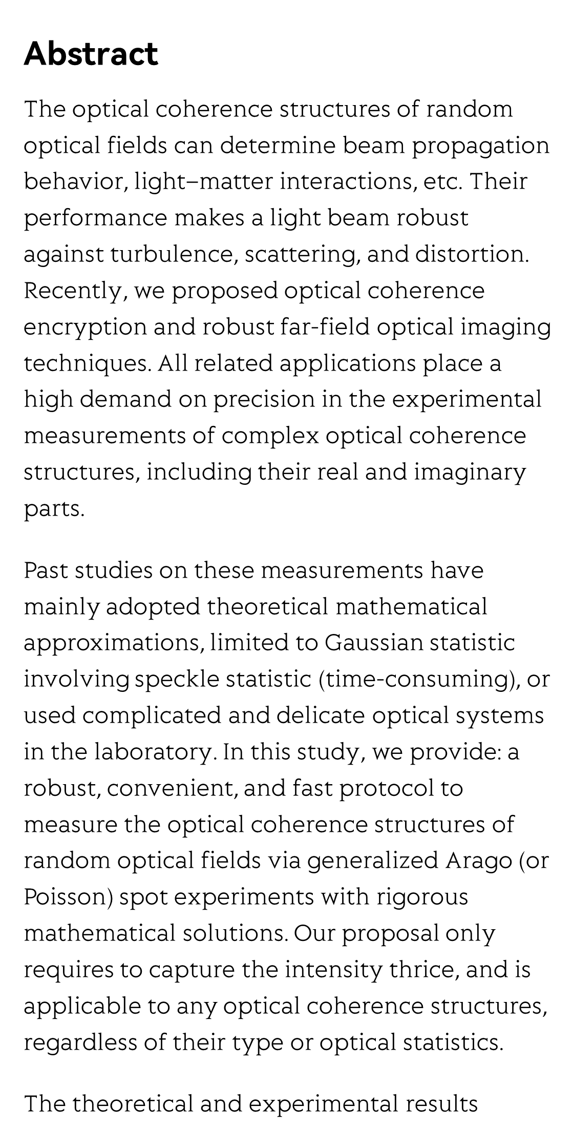 Measurement of optical coherence structures of random optical fields using generalized Arago spot experiment_2