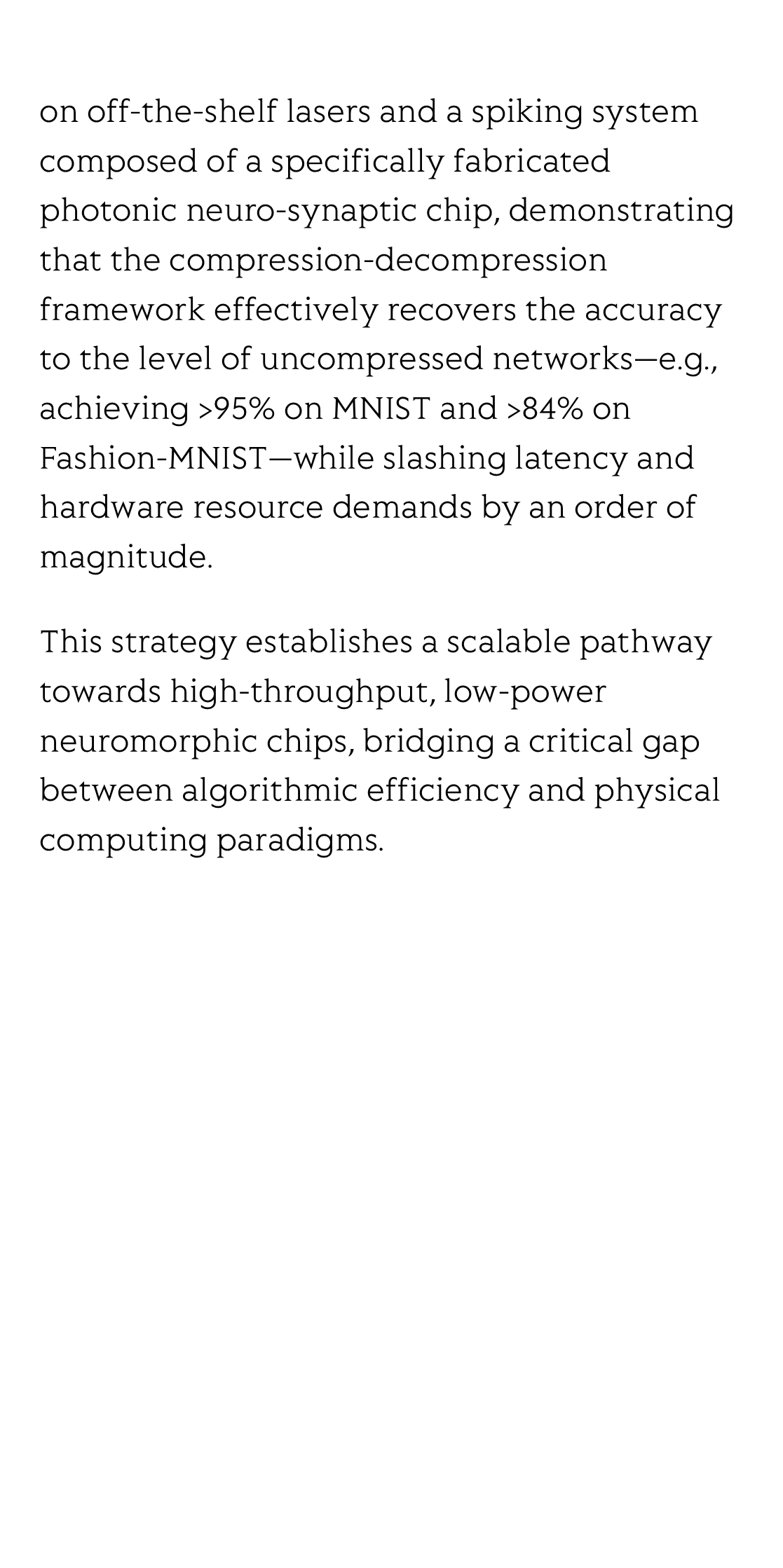 A compression-decompression framework for universal acceleration of photonic neuromorphic computing_3