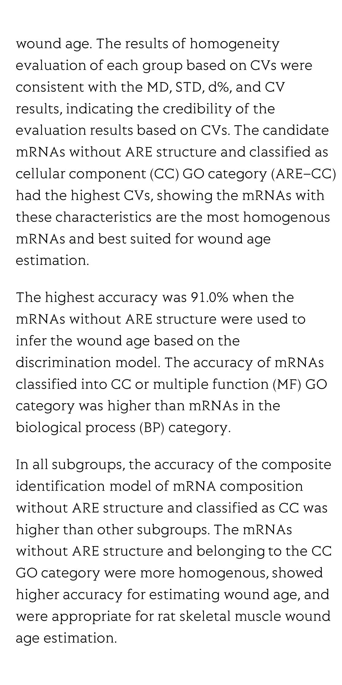 Screening criteria of mRNA indicators for wound age estimation_3