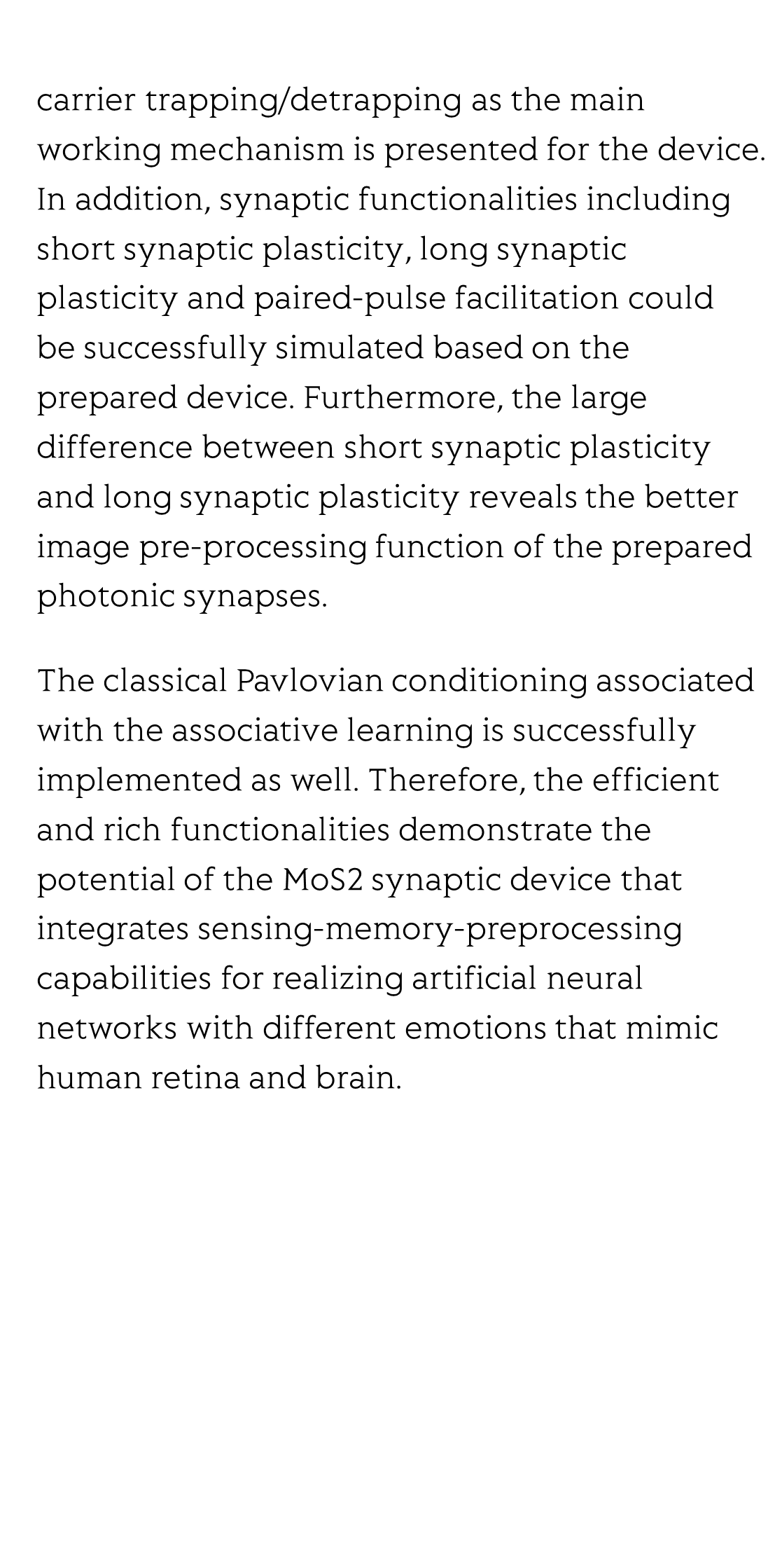 Photonic synapses with ultralow energy consumption for artificial visual perception and brain storage_3