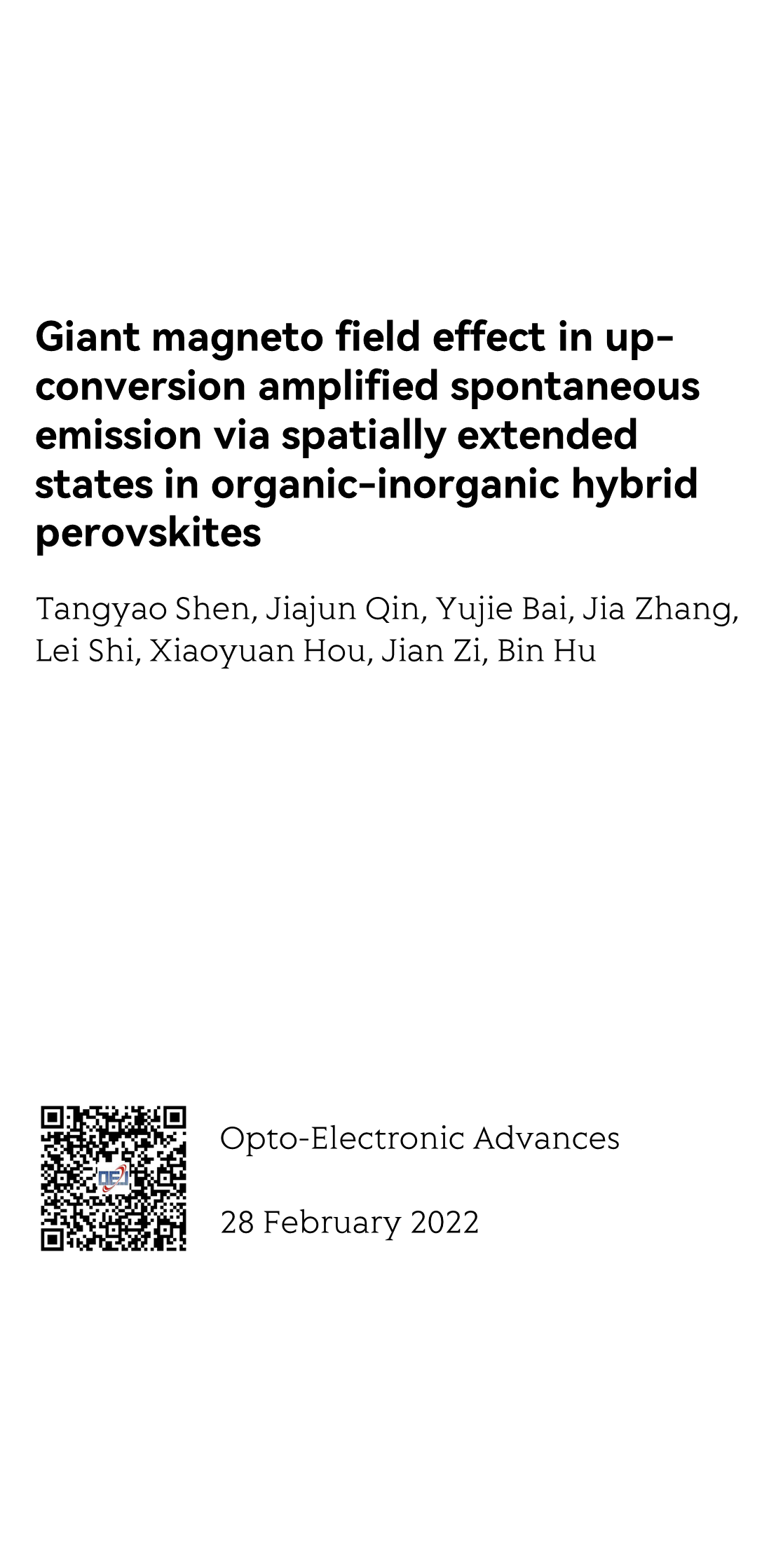 Giant magneto field effect in up-conversion amplified spontaneous emission via spatially extended states in organic-inorganic hybrid perovskites_1