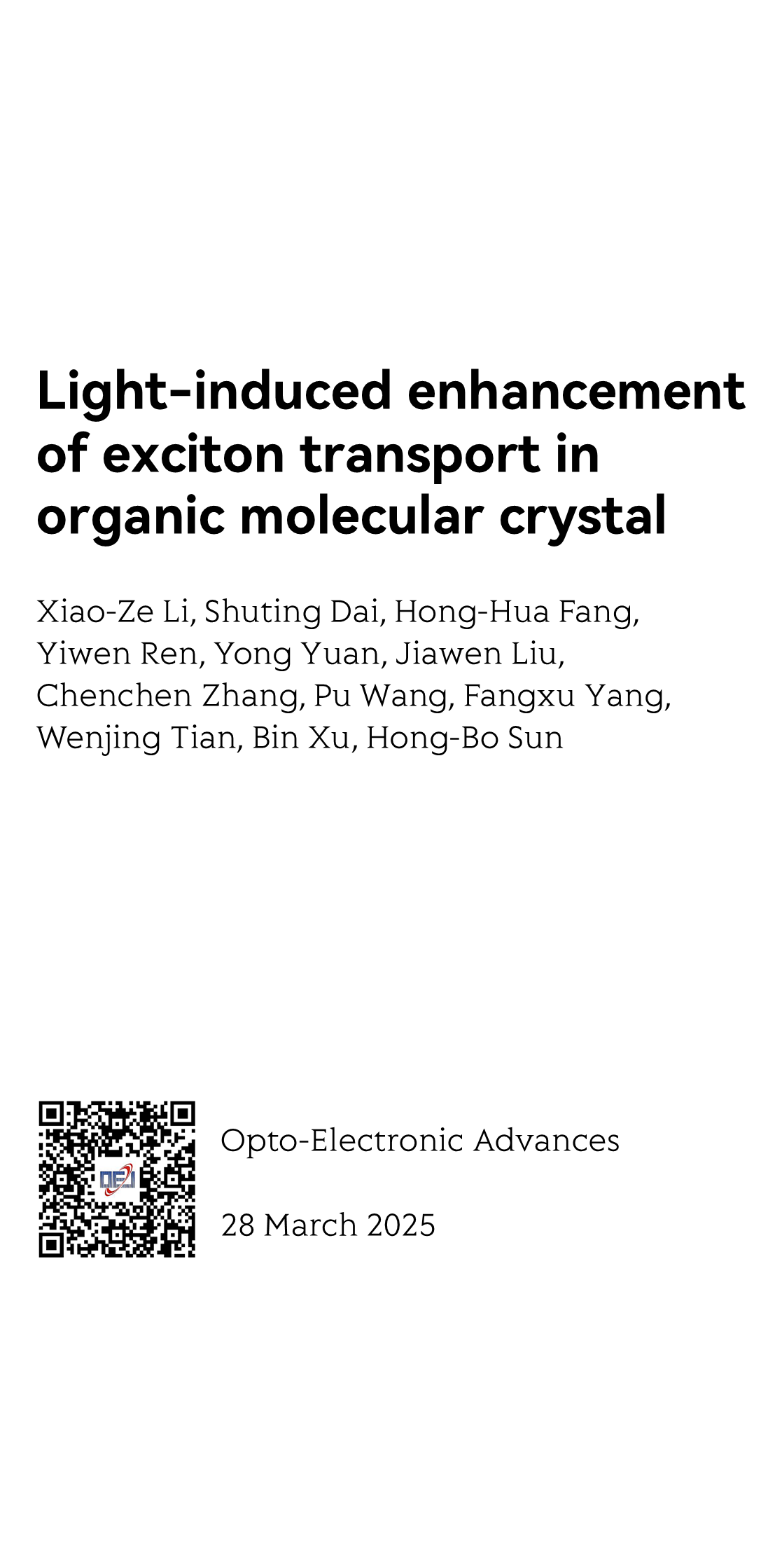 Light-induced enhancement of exciton transport in organic molecular crystal_1
