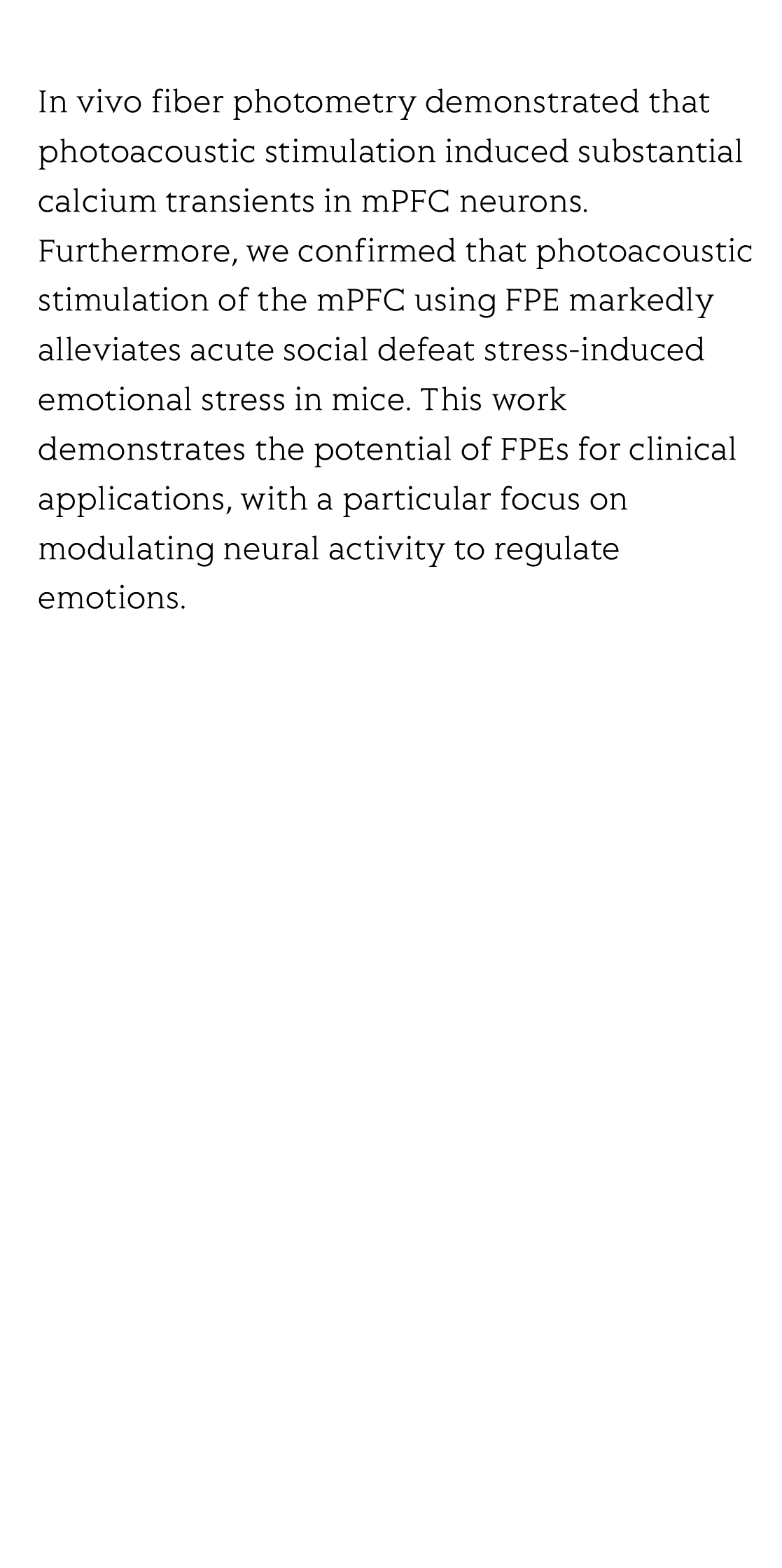 Broadband ultrasound generator over fiber-optic tip for in vivo emotional stress modulation_3