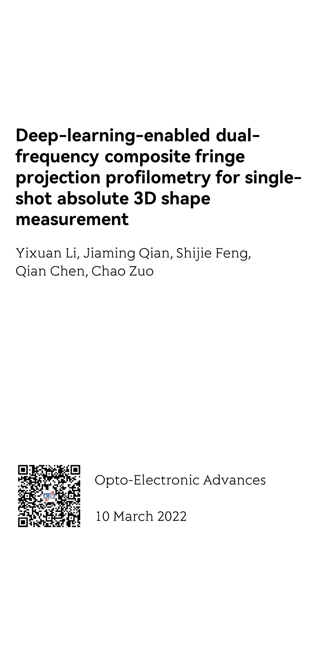 Deep-learning-enabled dual-frequency composite fringe projection profilometry for single-shot absolute 3D shape measurement_1