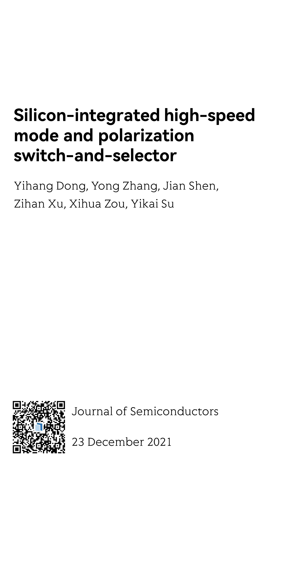 Silicon-integrated high-speed mode and polarization switch-and-selector_1