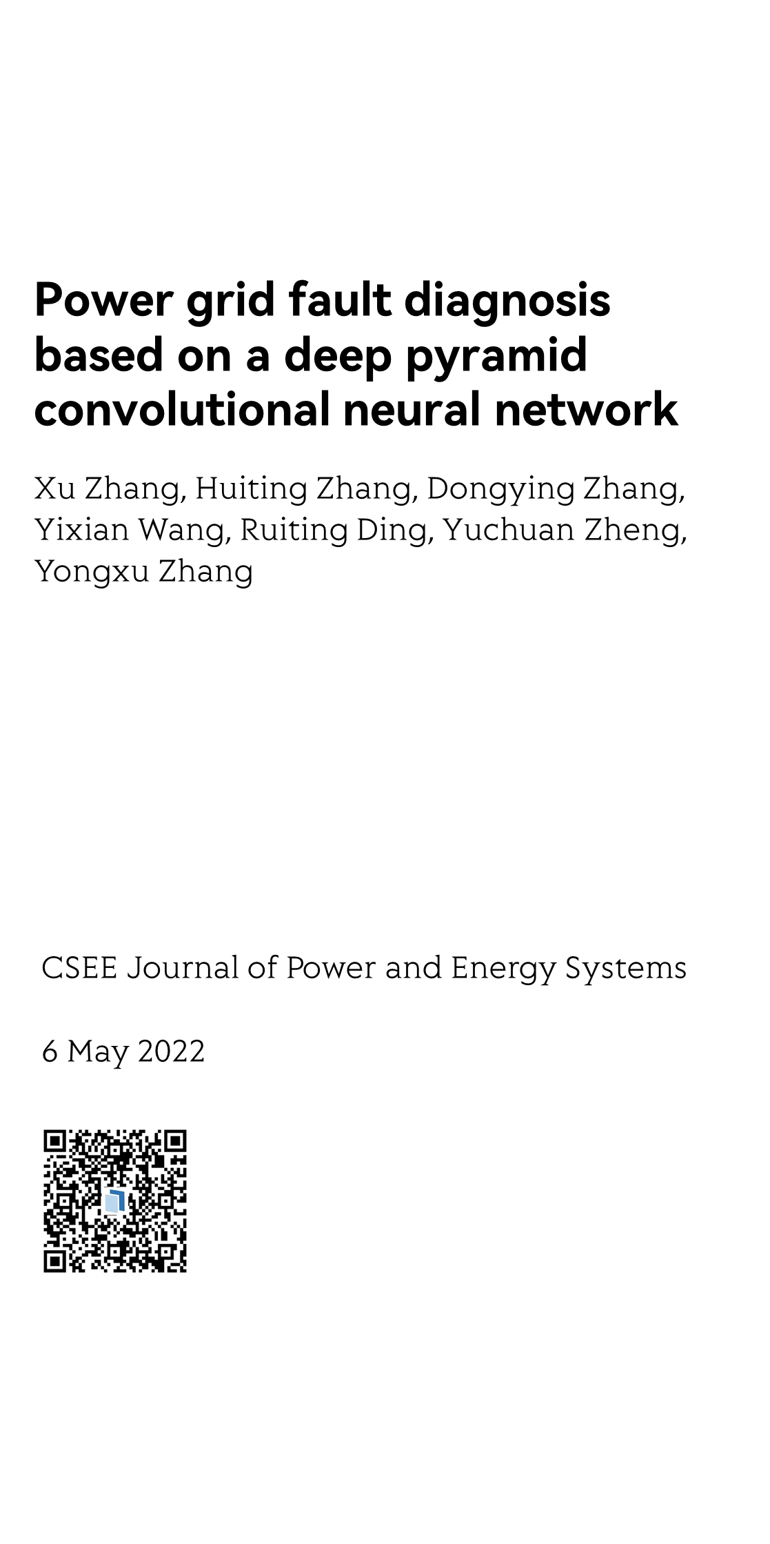 Power grid fault diagnosis based on a deep pyramid convolutional neural network_1