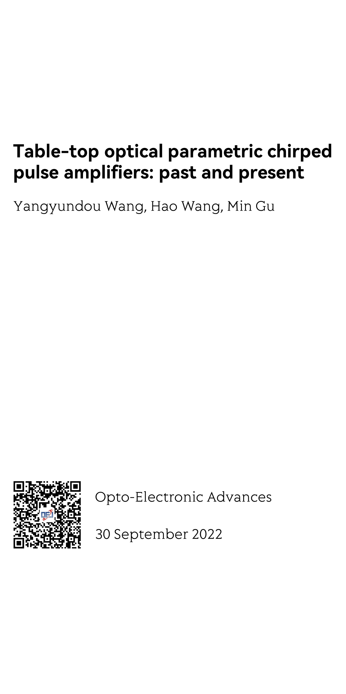 Table-top optical parametric chirped pulse amplifiers: past and present_1