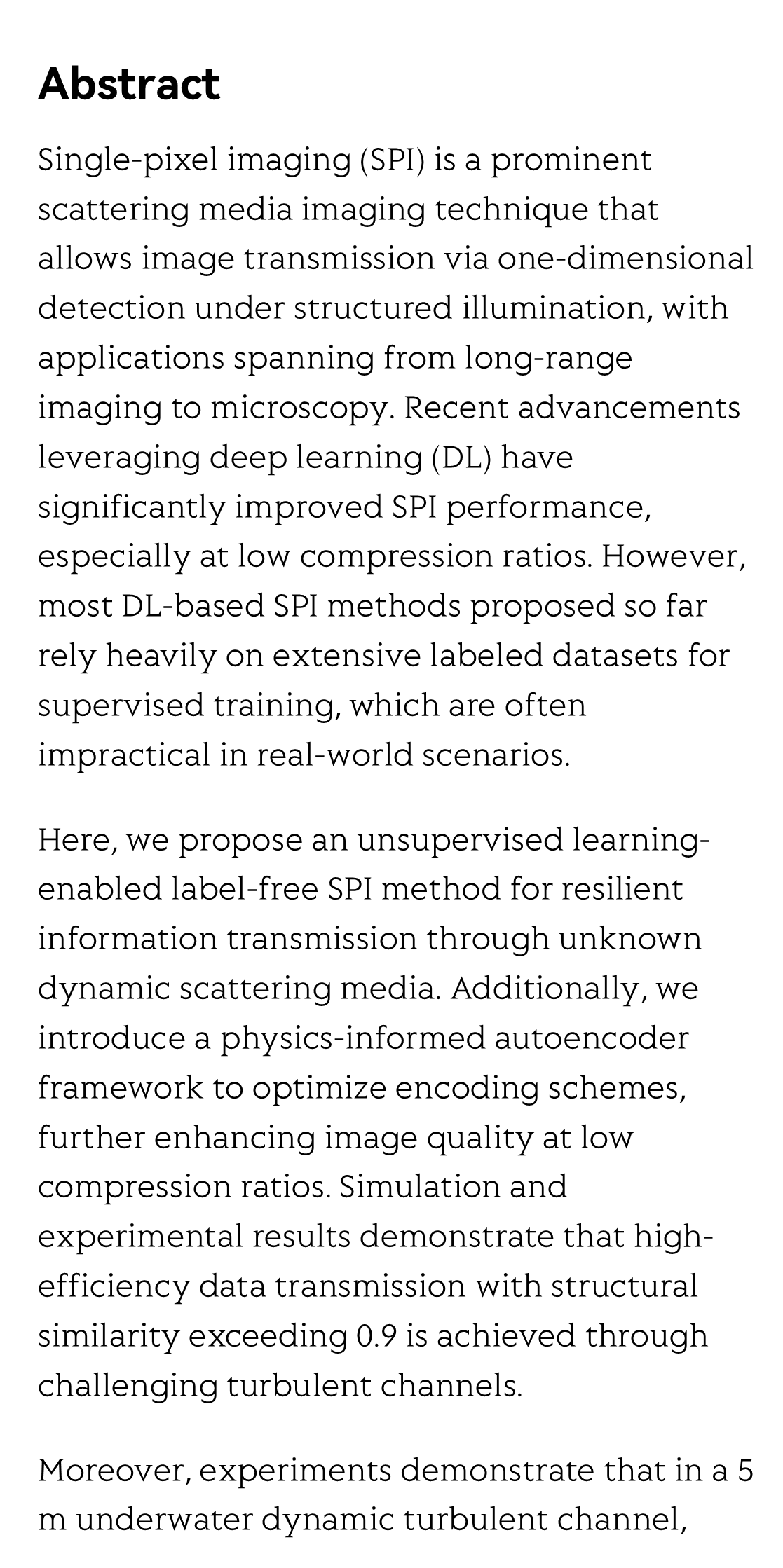 Unsupervised learning enabled label-free single-pixel imaging for resilient information transmission through unknown dynamic scattering media_2