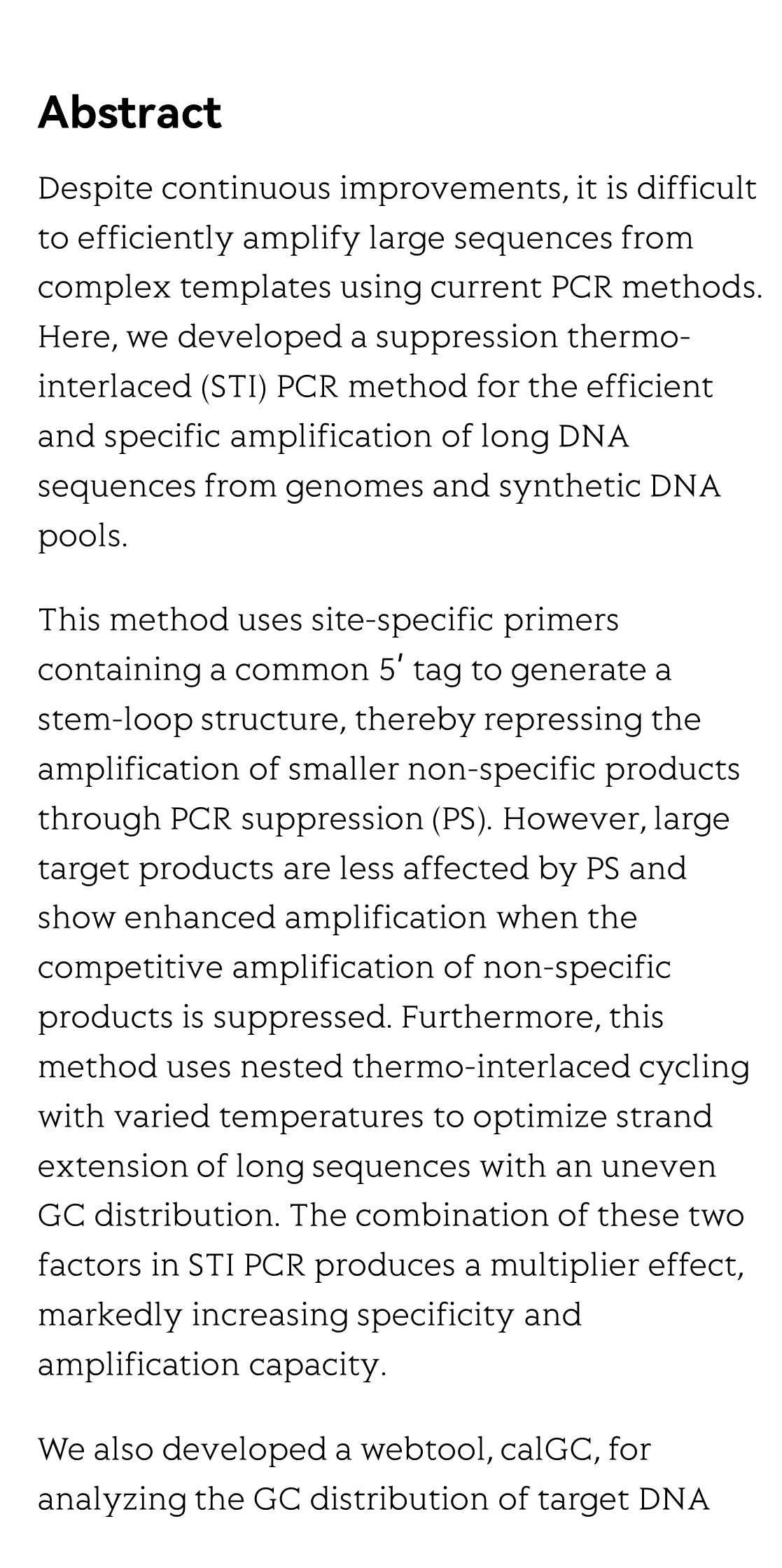 STI PCR: An efficient method for amplification and de novo synthesis of long DNA sequences_2