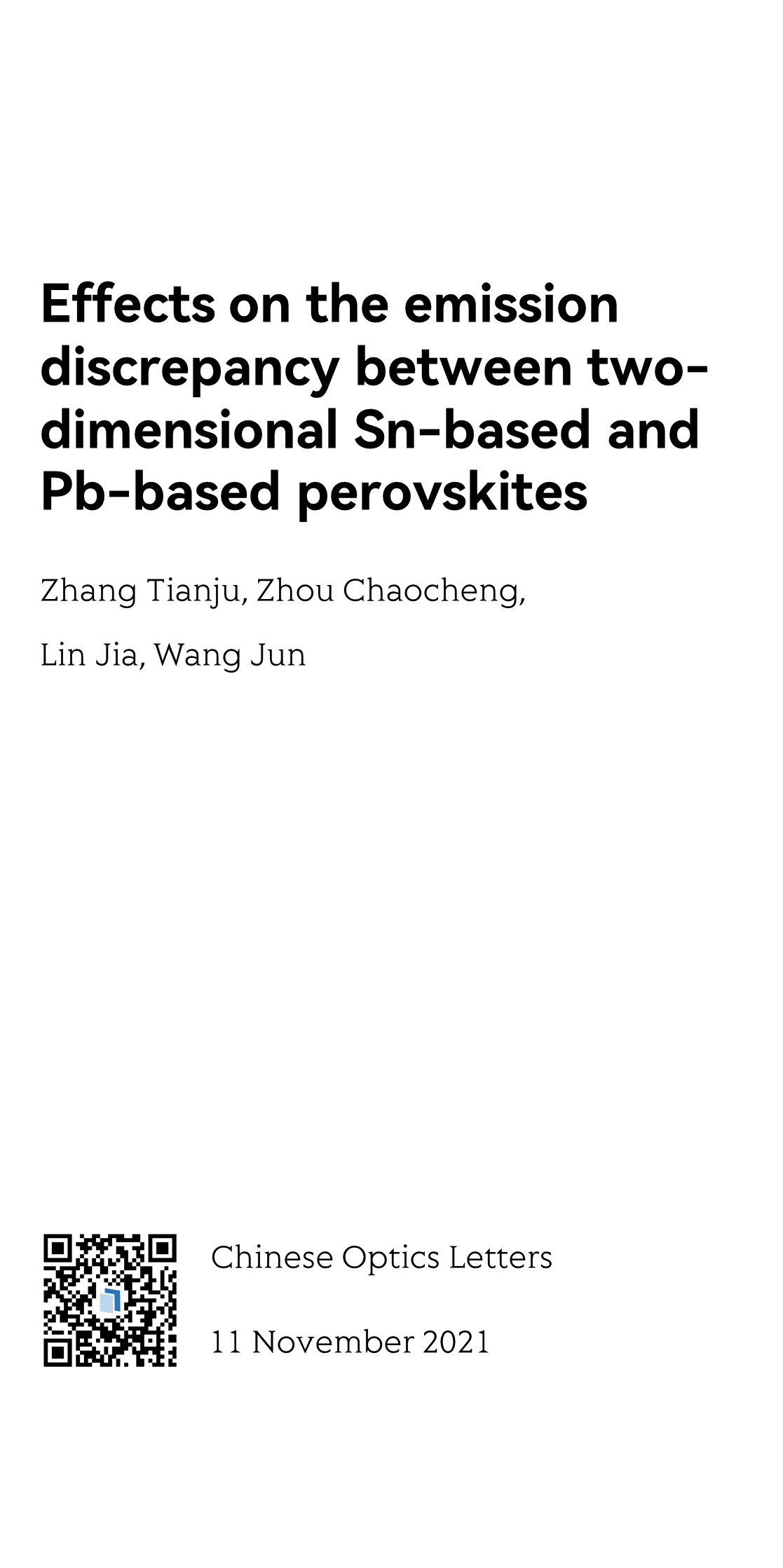 Effects on the emission discrepancy between two-dimensional Sn-based and Pb-based perovskites_1