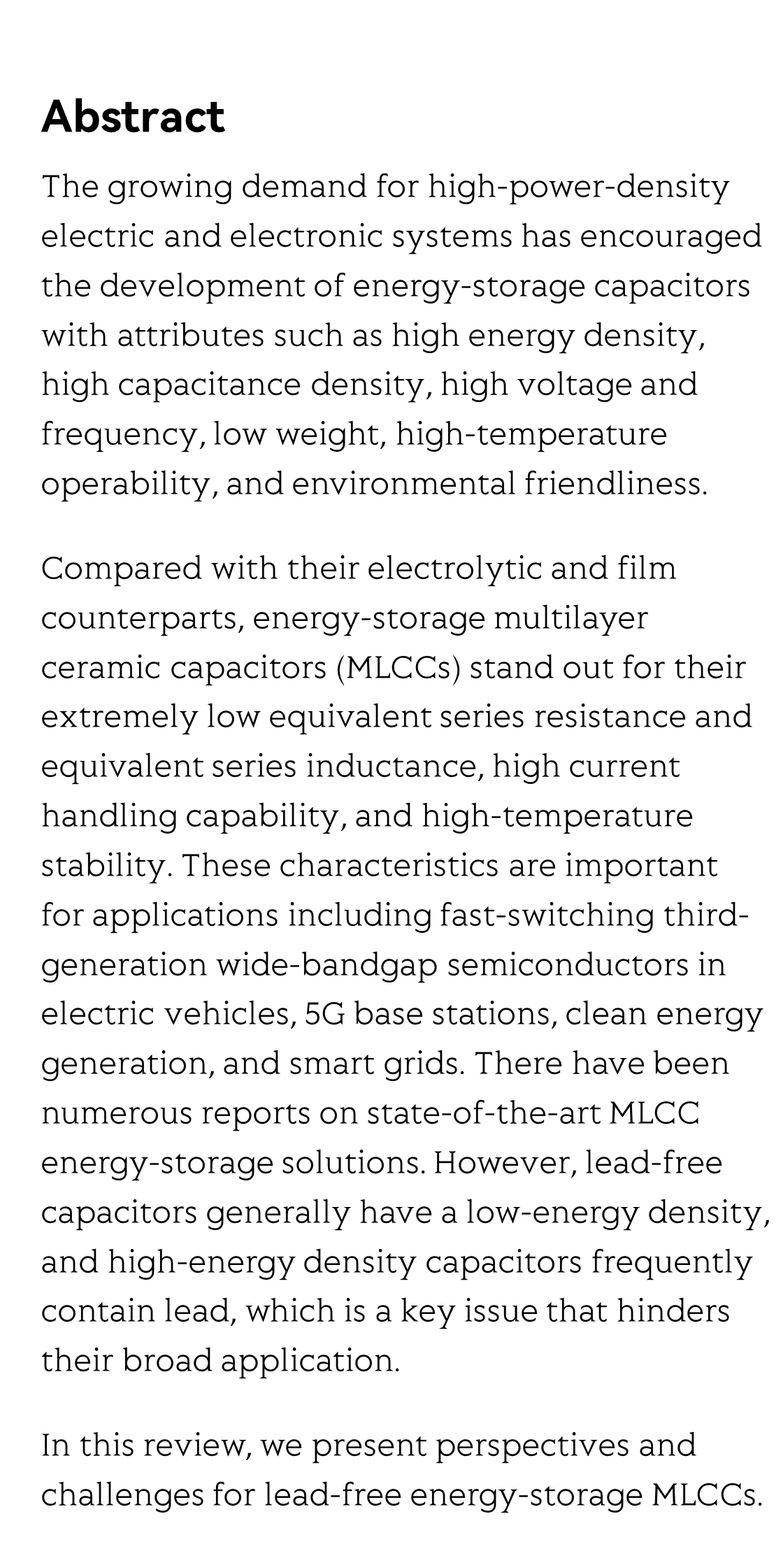 Perspectives and challenges for lead-free energy-storage multilayer ceramic capacitors_2