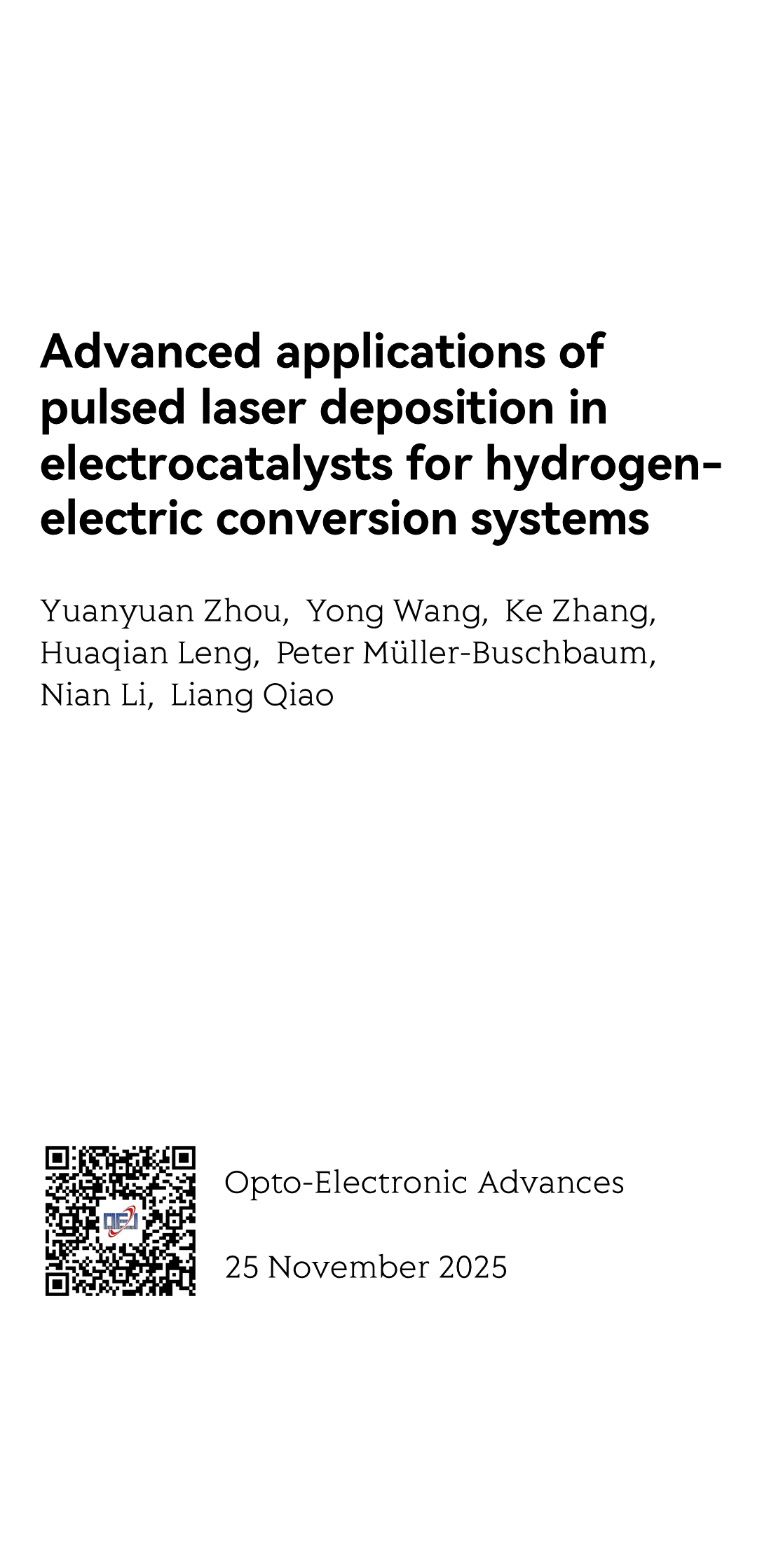 Advanced applications of pulsed laser deposition in electrocatalysts for hydrogen-electric conversion systems_1