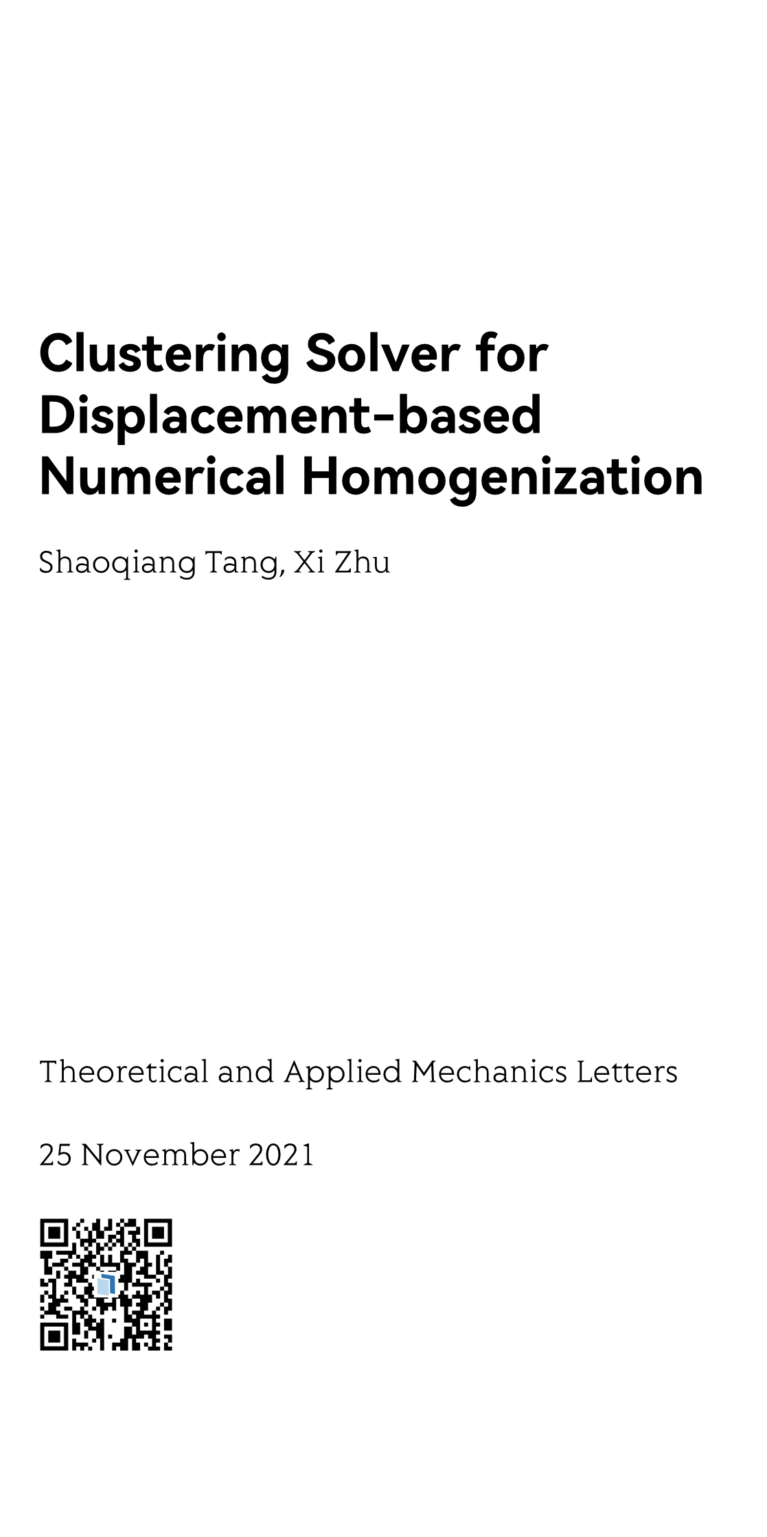 Clustering Solver for Displacement-based Numerical Homogenization_1