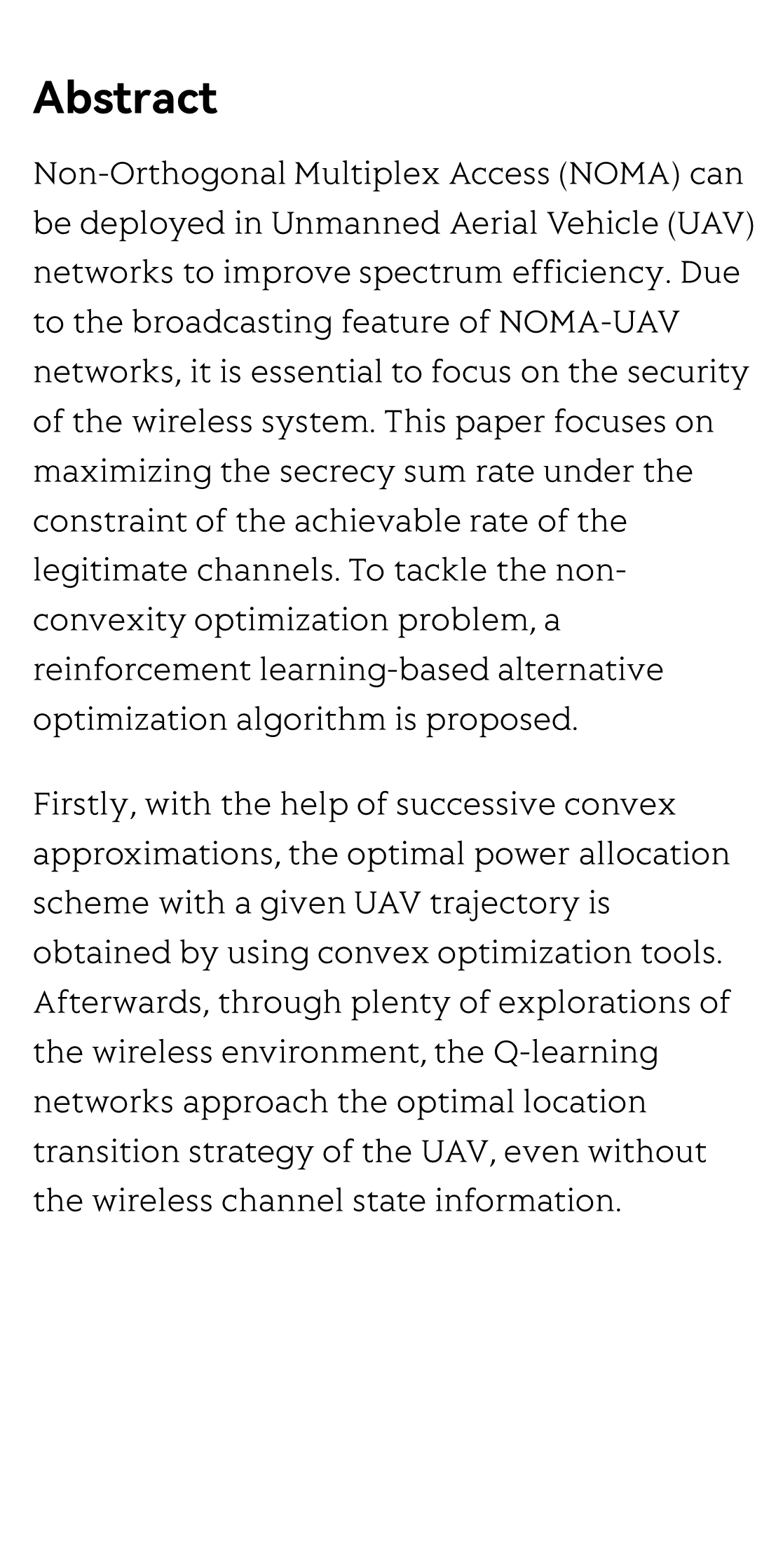 Learning-based joint UAV trajectory and power allocation optimization for secure IoT networks_2