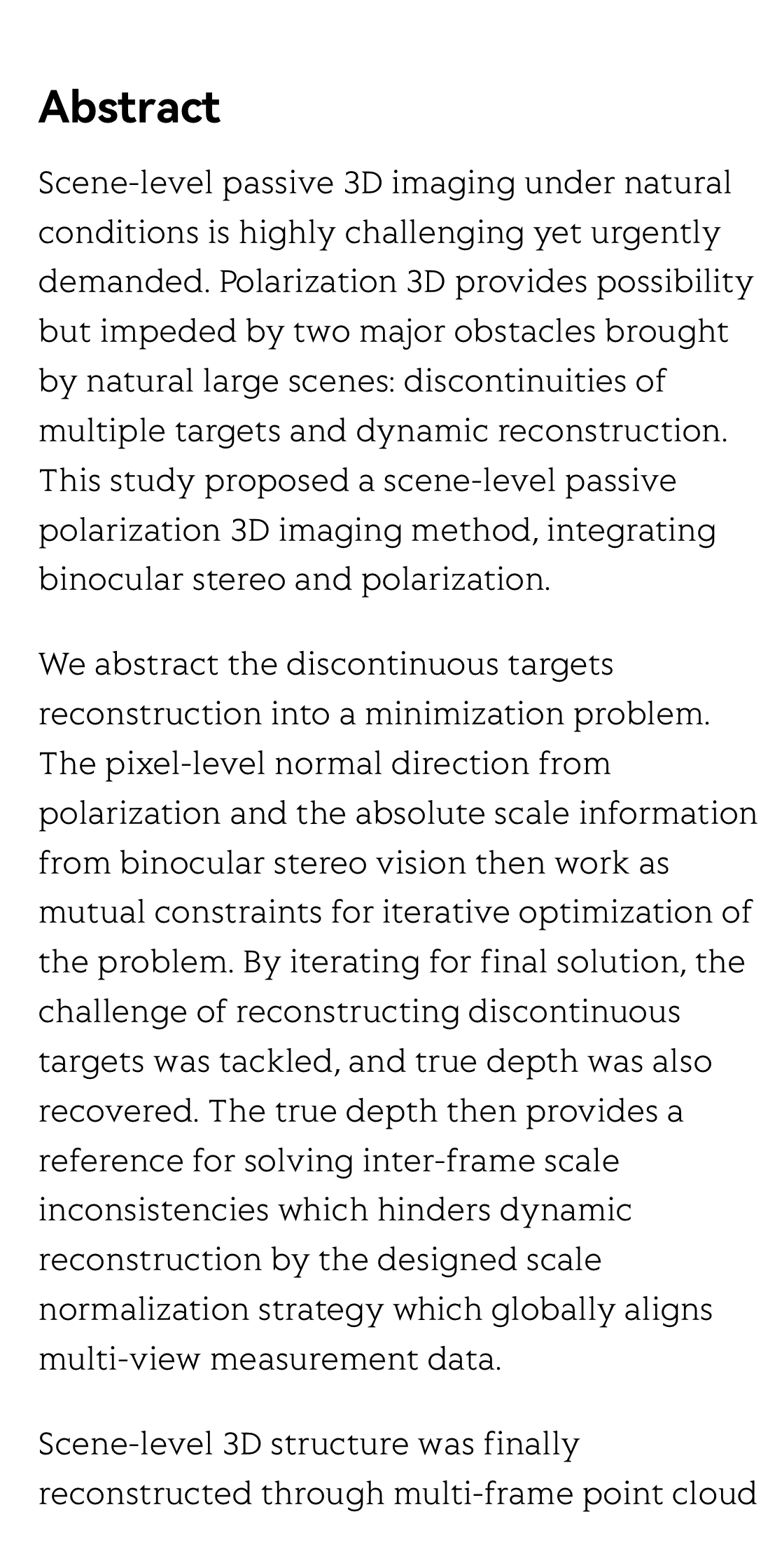 Scene-level passive polarization 3D imaging_2