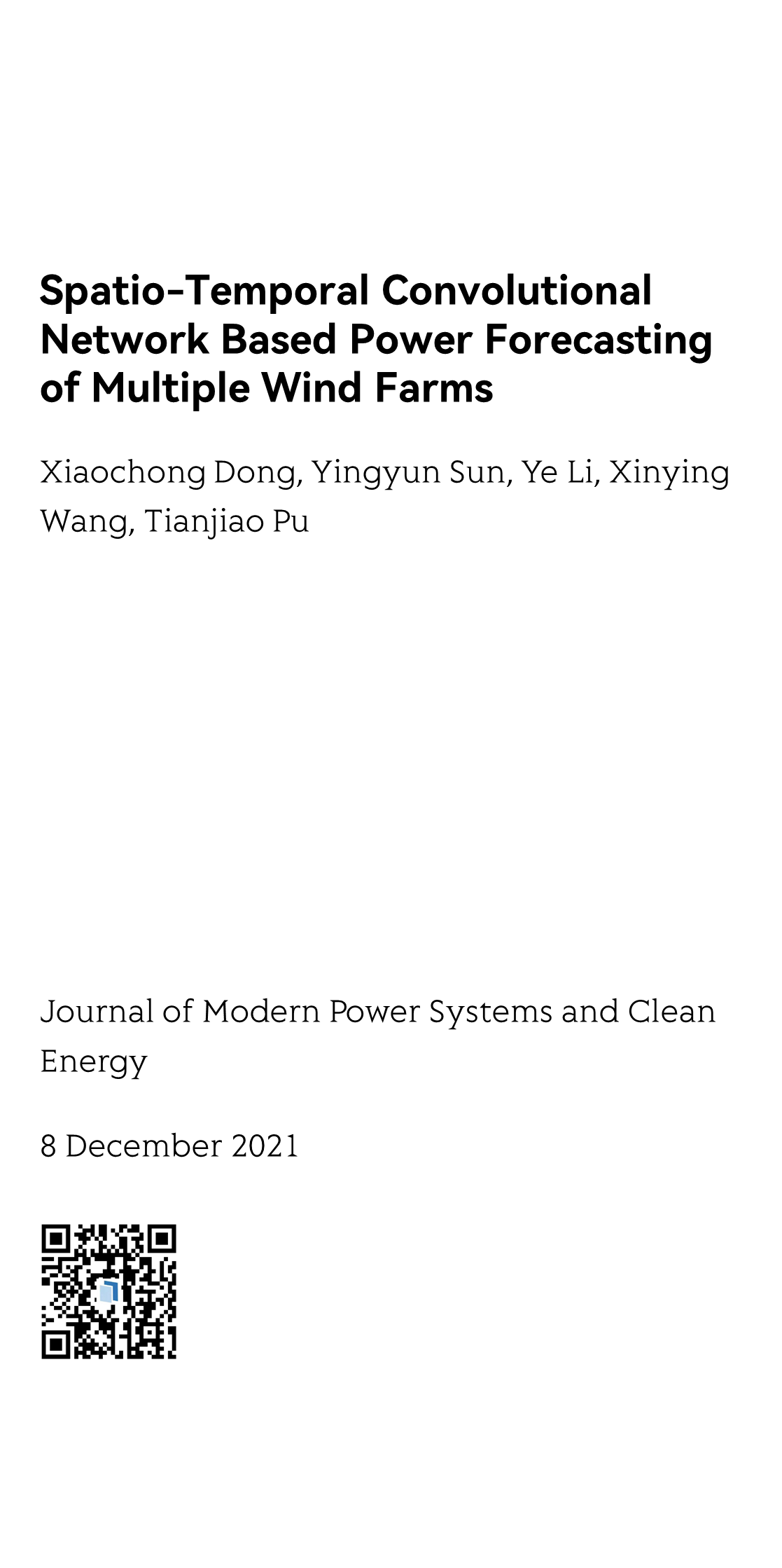 Spatio-Temporal Convolutional Network Based Power Forecasting of Multiple Wind Farms_1