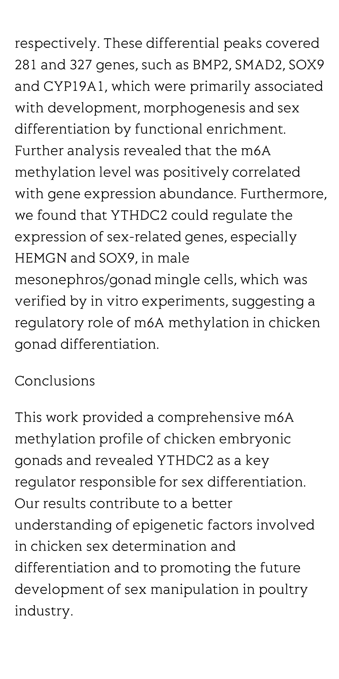The m6A methylation regulates gonadal sex differentiation in chicken embryo_3