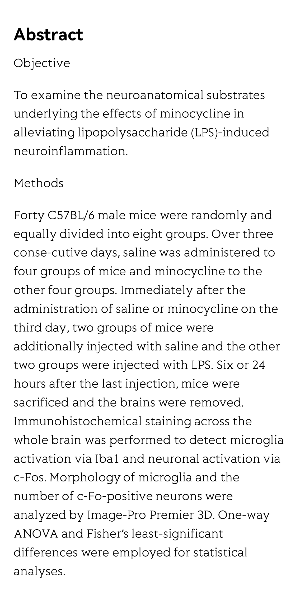 Minocycline Activates the Nucleus of the Solitary Tract-Associated Network to Alleviate Lipopolysaccharide-Induced Neuroinflammation_2