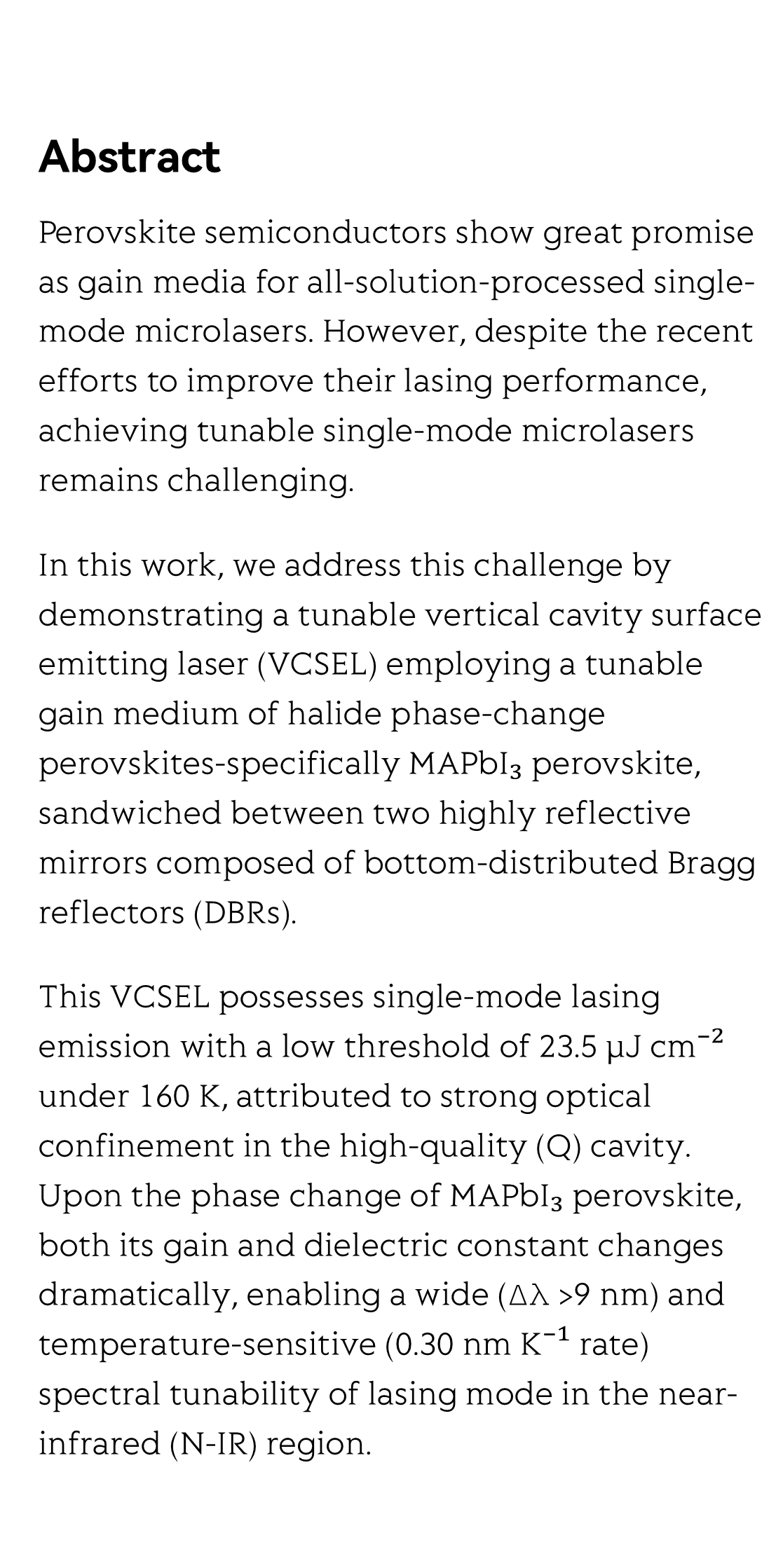 Tunable vertical cavity microlasers based on MAPbI₃ phase change perovskite_2