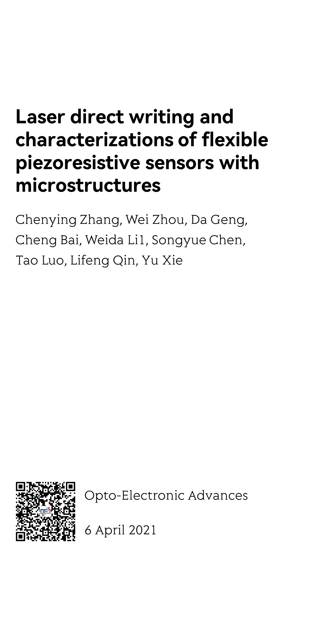 Laser direct writing and characterizations of flexible piezoresistive sensors with microstructures_1