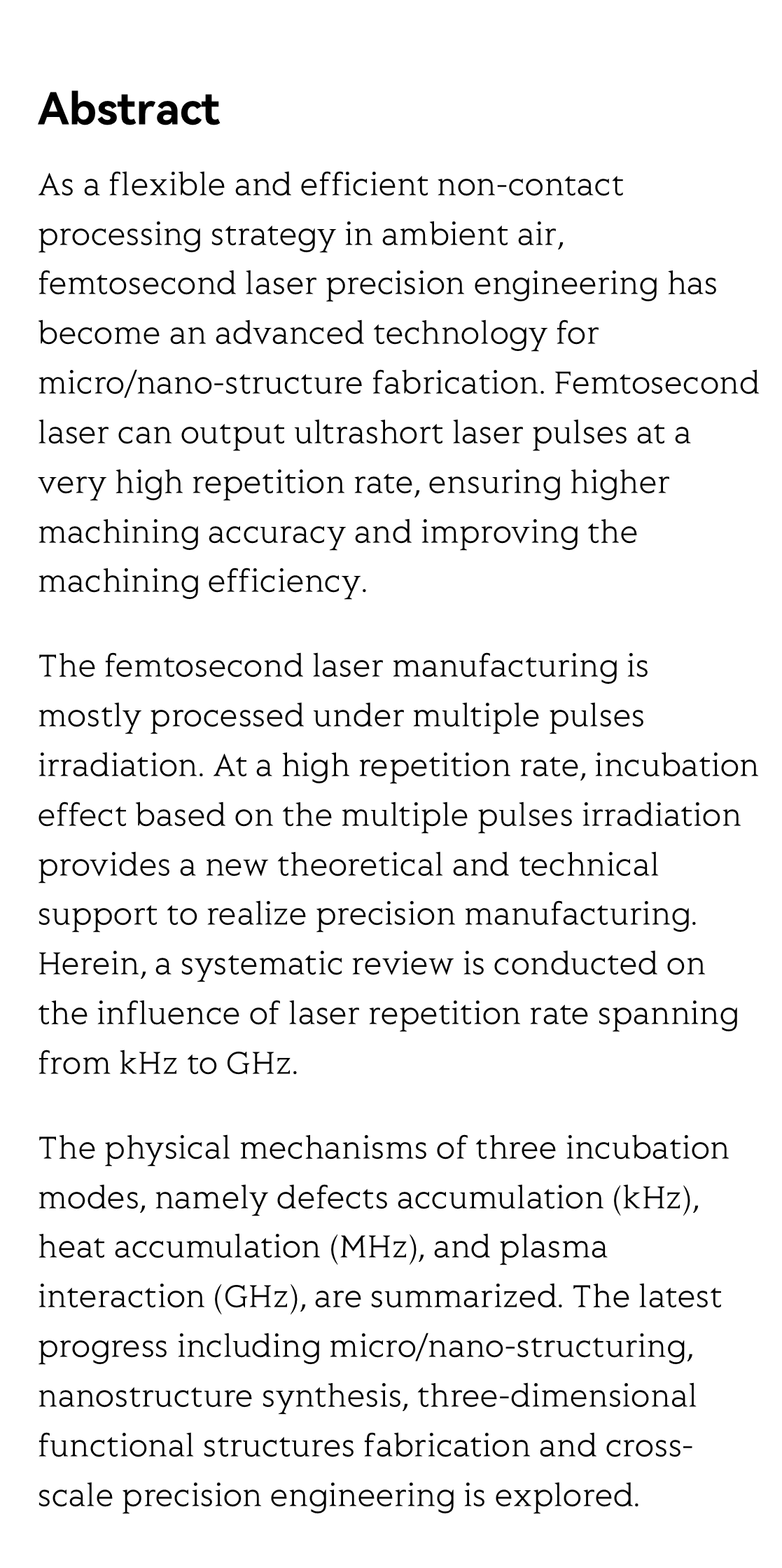 Femtosecond laser micro/nano-processing via multiple pulses incubation_2