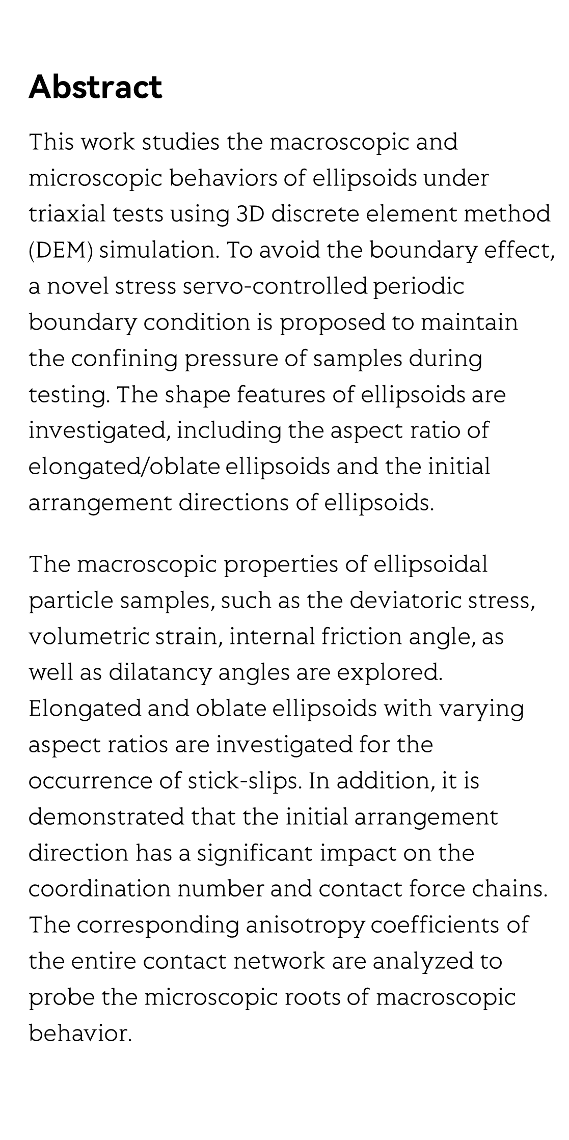 Influence of aspect ratio and arrangement direction on the shear behavior of ellipsoids_2