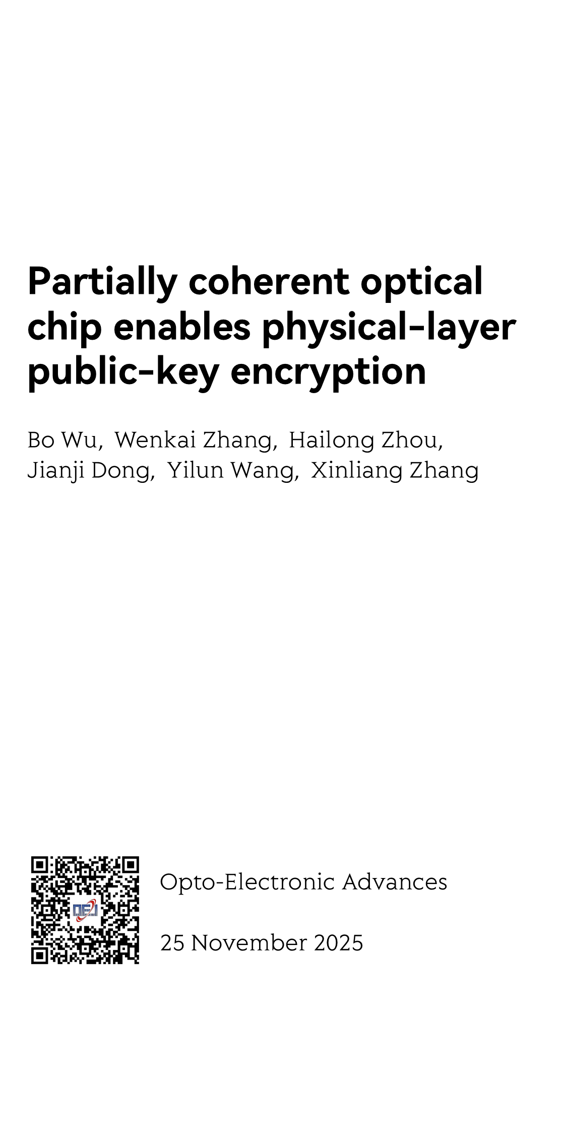 Partially coherent optical chip enables physical-layer public-key encryption_1