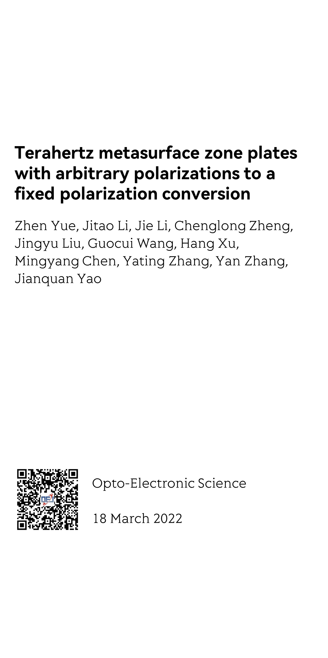 Terahertz metasurface zone plates with arbitrary polarizations to a fixed polarization conversion_1